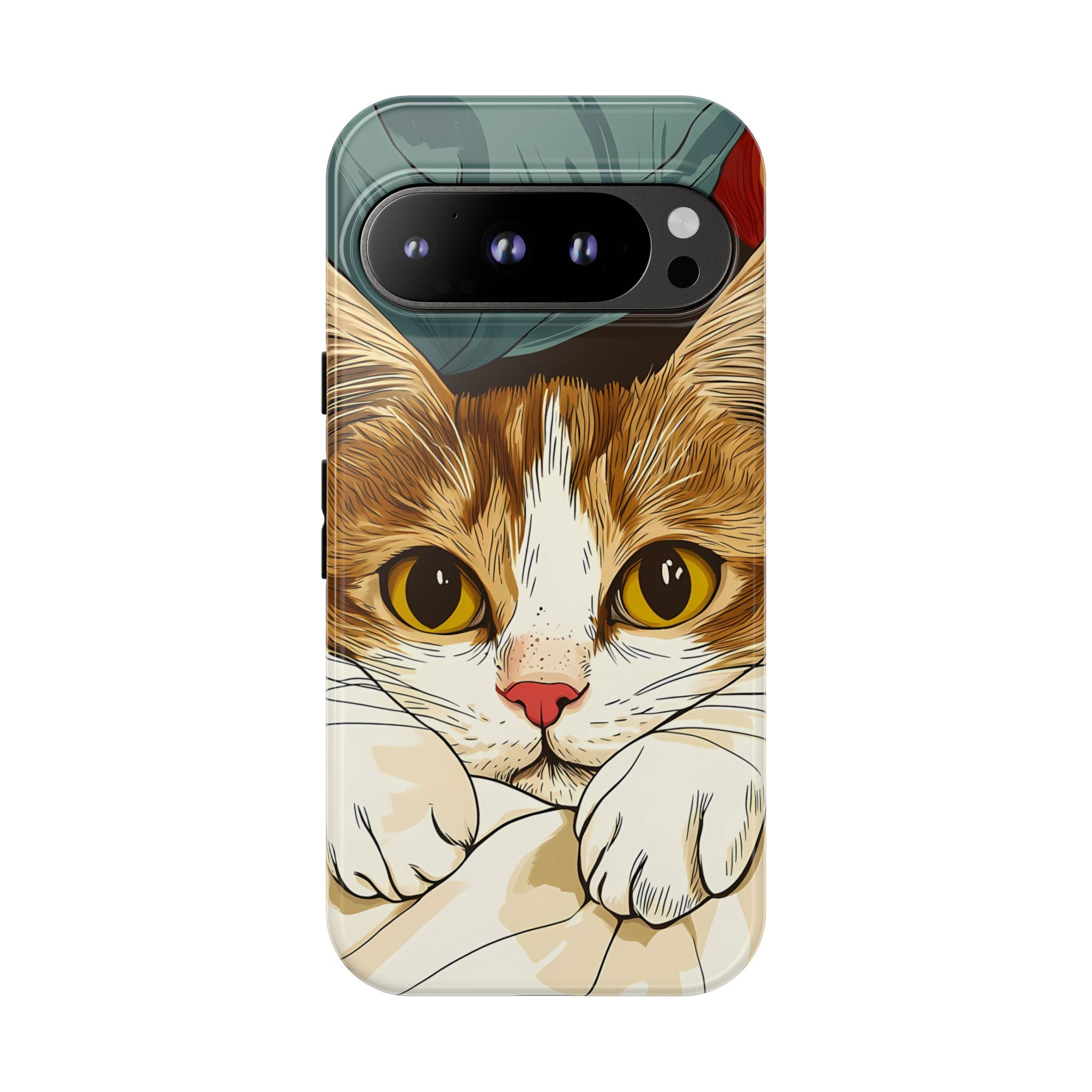 Cute Cat Phone Case - Ideal for Cat Lovers, Pet Owners, Birthday Gifts, Smartphone Accessories, Funny Pet Humor