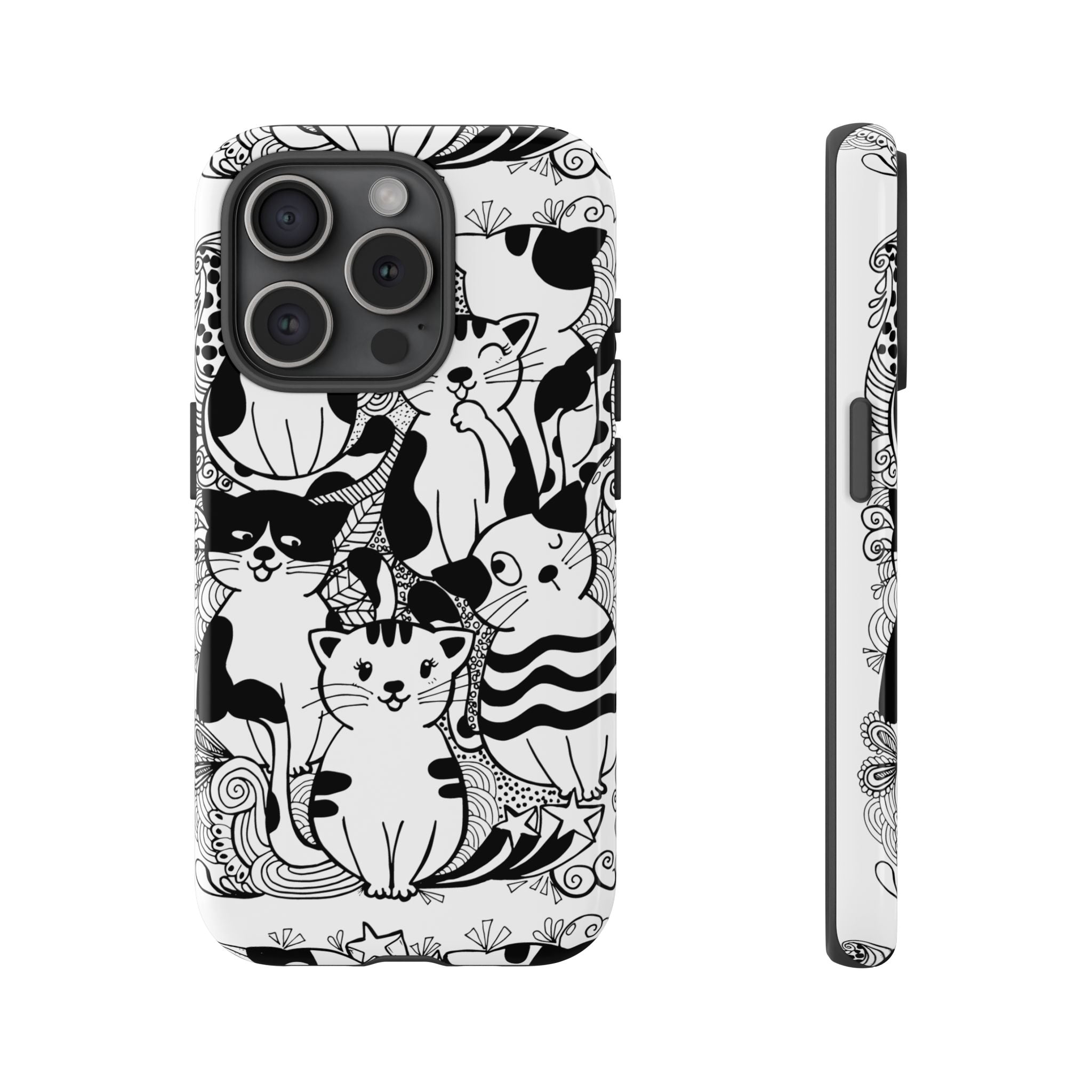 Cat-Themed Phone Case, Cute Cat Art, Pet Lover Gift, Birthday Present, Unique Cat Decor, Fun Tech Accessories, Animal Lover Case