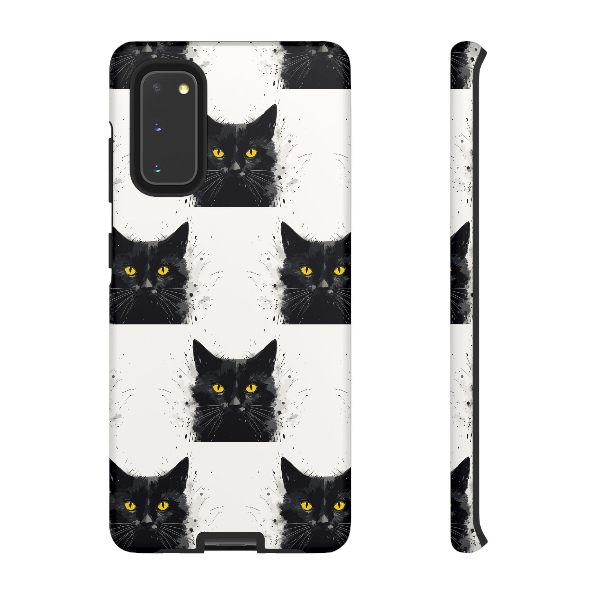 Black Cat Phone Case, Tough Cases, Cat Lover Gift, Unique Design, Halloween, Animal Accessories, Custom Phone Cover