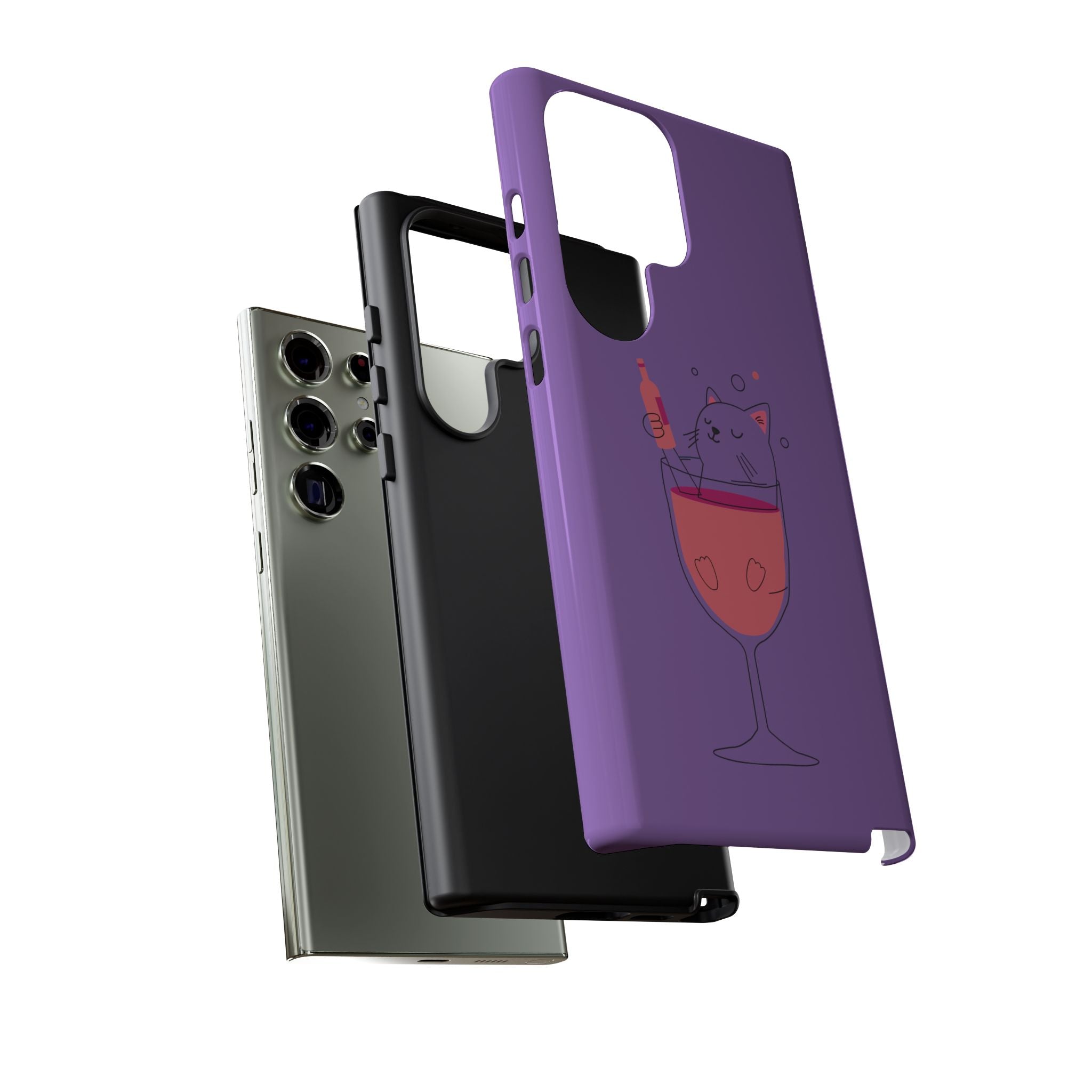 Cute Cat Phone Case, Fun Gift for Cat Lovers, Colorful Phone Cover, Pet Lover Accessory, Unique Cat Themed Case