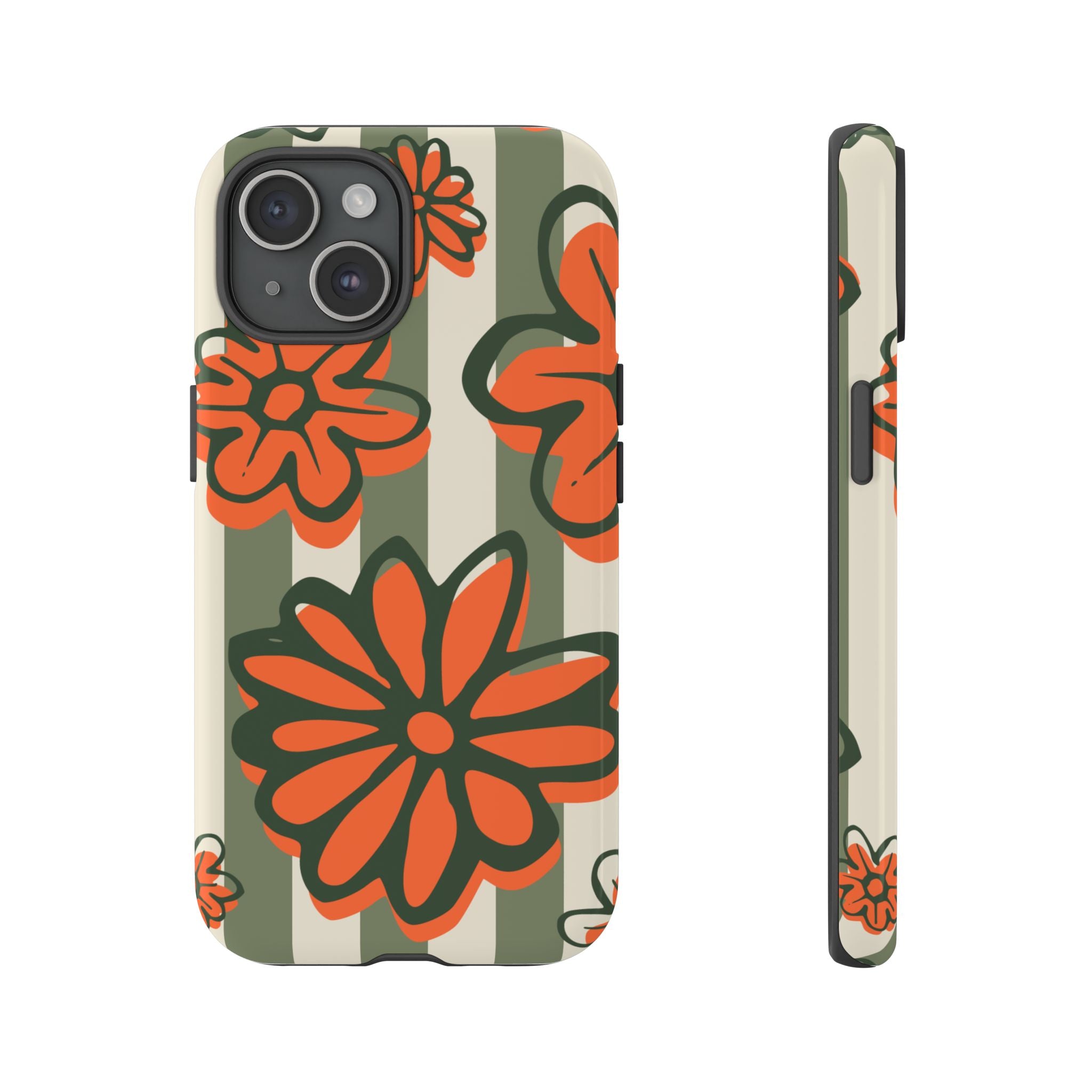 Floral Tough Phone Case - Trendy Protector for Pet Lovers, Super Cute Gift, Floral Design, Stylish Phone Cover, Unique Accessory