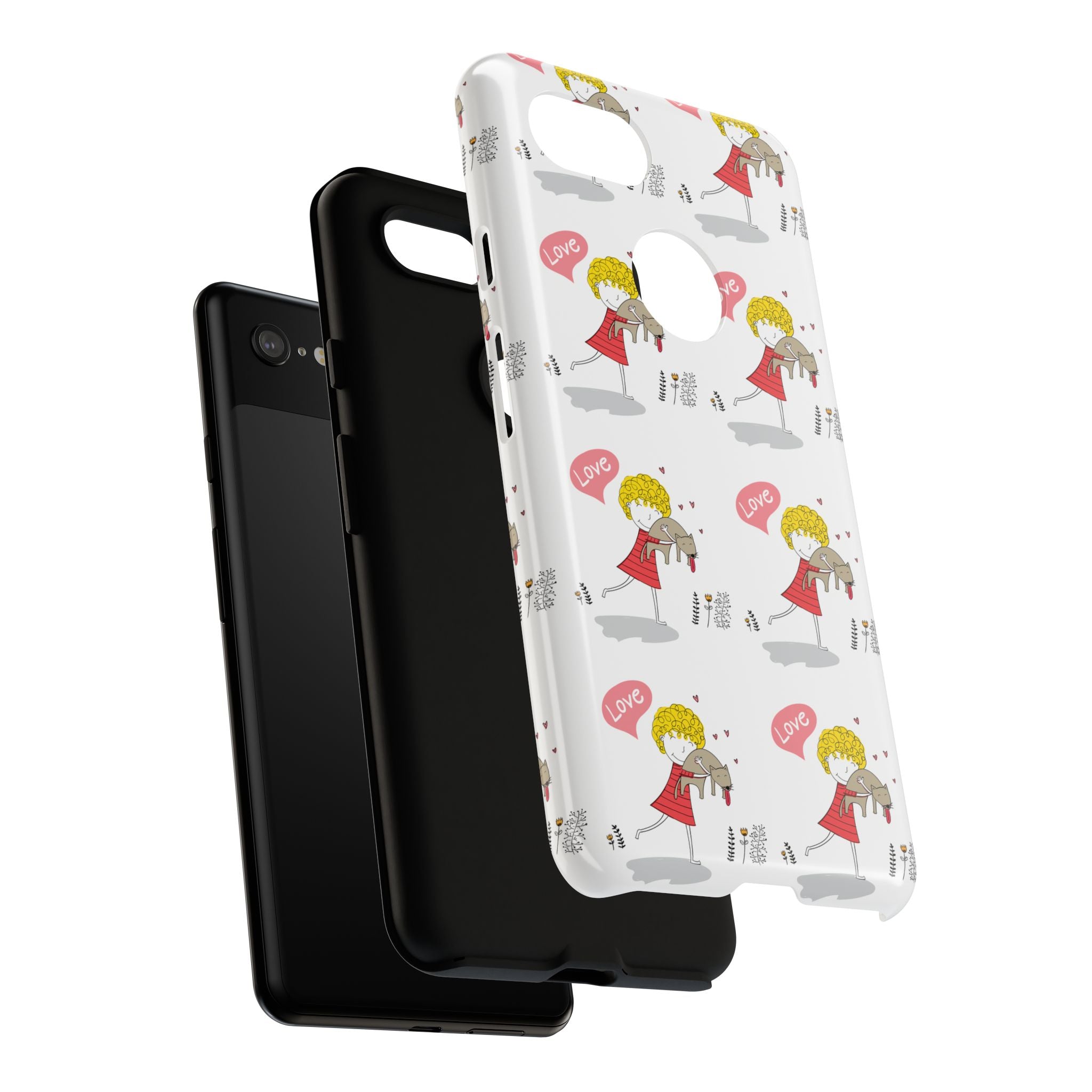 Love-Themed Phone Case | Cute Pet Lover Accessory, Perfect Gift for Birthdays, Anniversaries, Animal Lovers, Valentine's Day