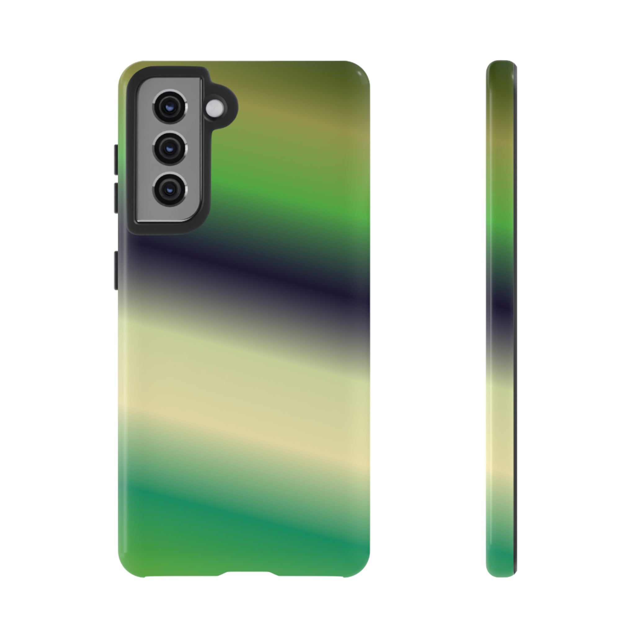 Gradient Phone Case - Tough Cases, Unique Cell Phone Cover, Stylish Tech Accessories, Green and Black Gradient, Perfect Gift