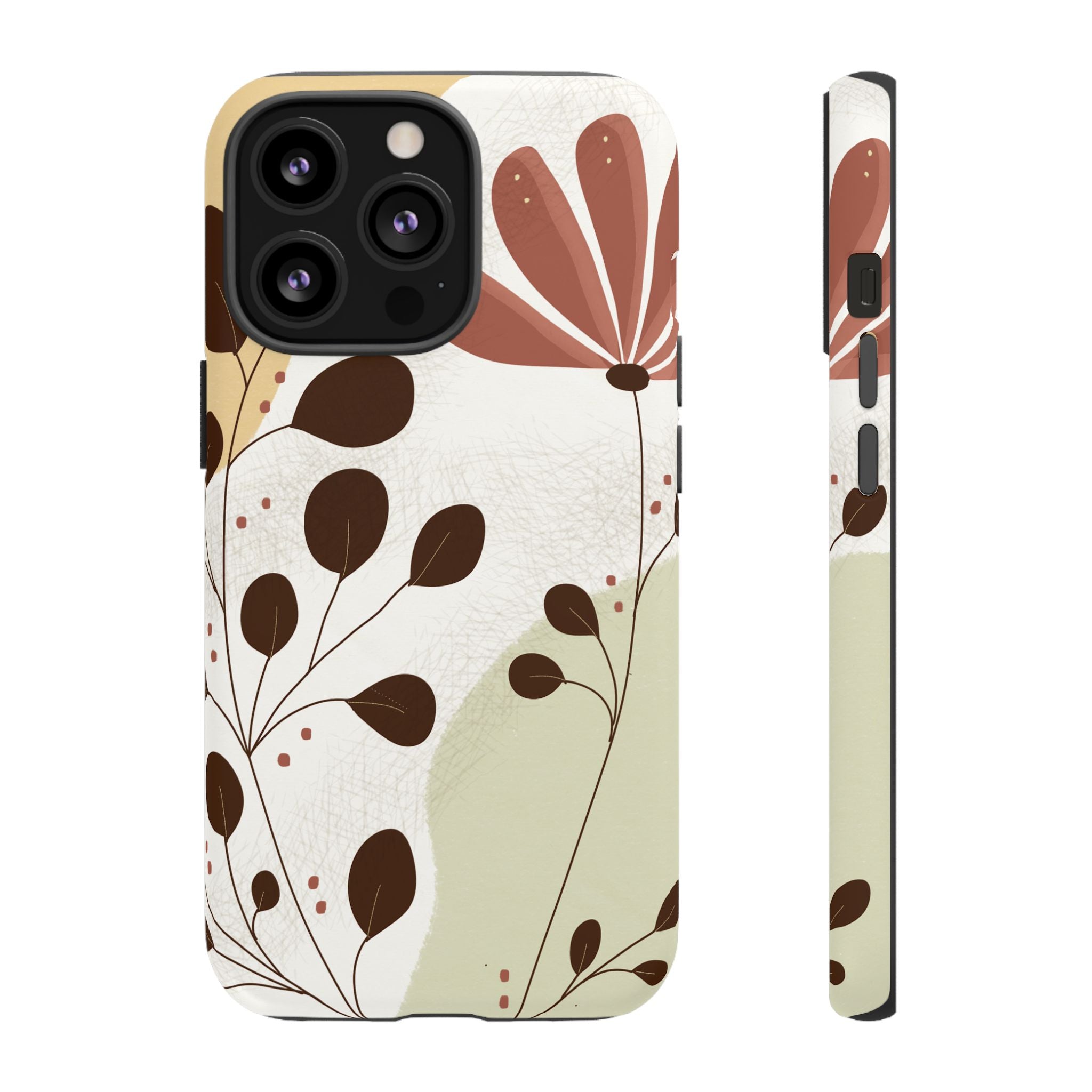 Floral Phone Case - Stylish Tough Cases for Women, Trendy Phone Cover, Gift for Her, Birthday Present, Everyday Use