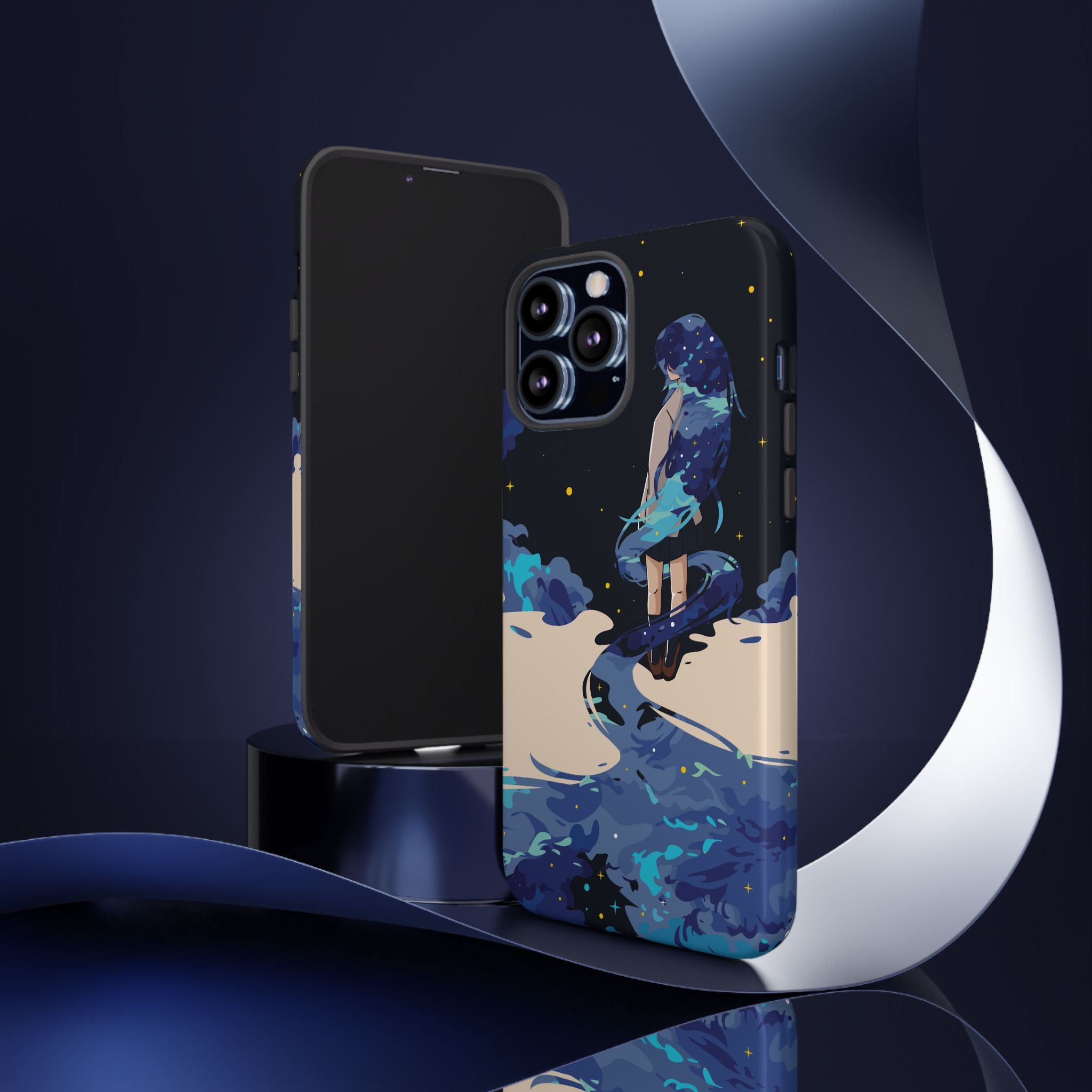 Galaxy-Inspired Phone Case, Celestial Design, Tough Phone Cover, Gift for Space Lovers, Artsy Accessories, Unique Merchandise