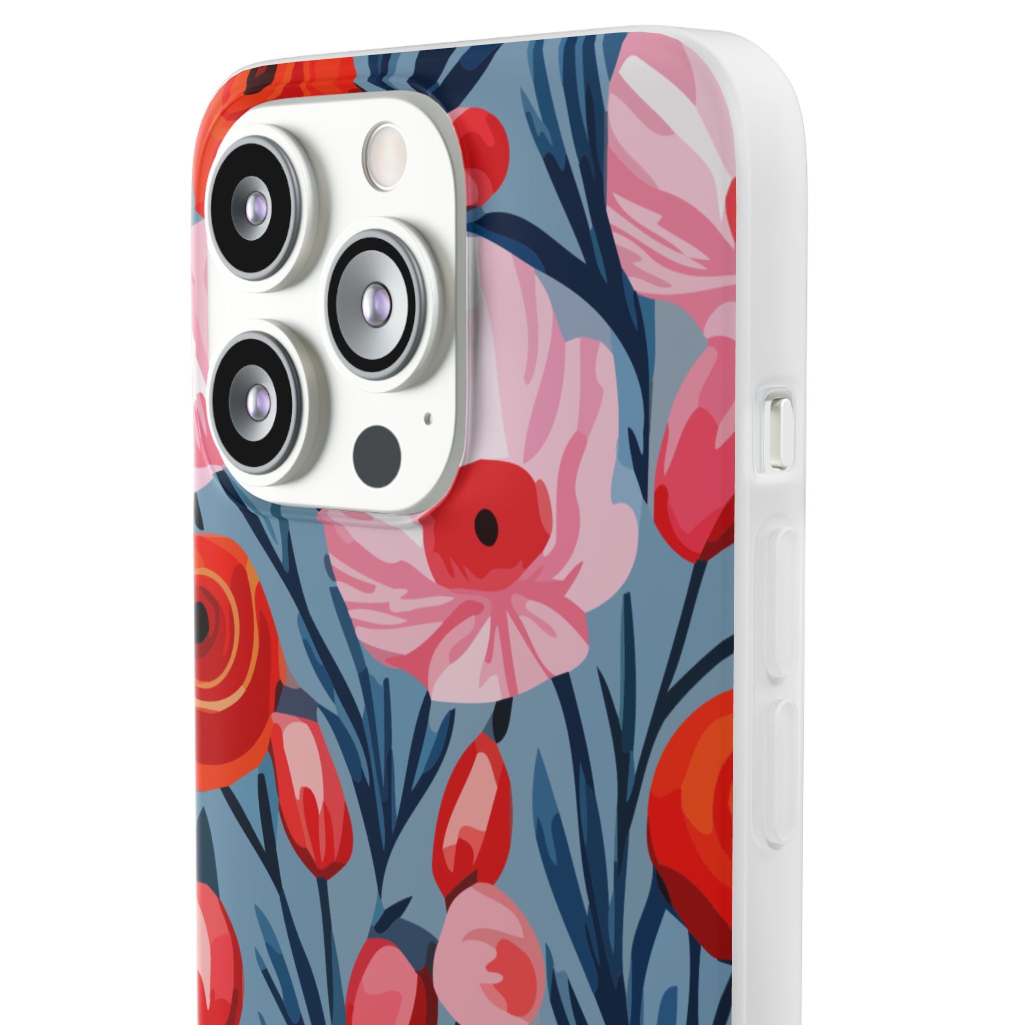 Beautiful Floral Flexi Cases for Phone, Stylish Protective Cover, Gift for Her, Phone Accessories, Floral Design