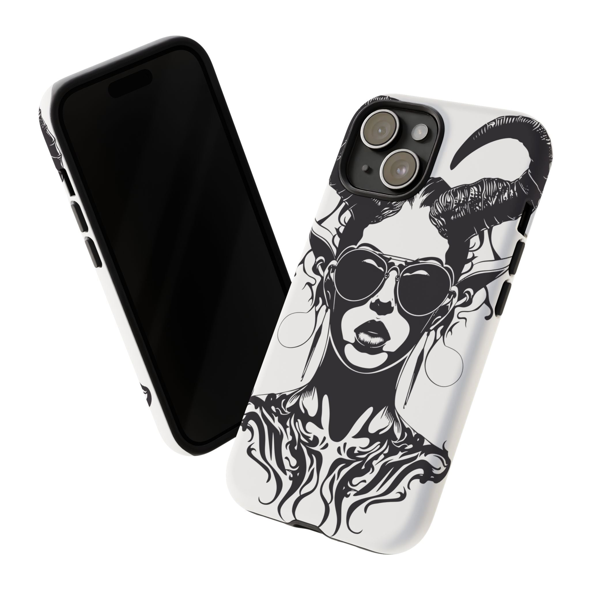 Tough Cases: Stylish Phone Case with Edgy Design, Protective Cover, Gift for Her, Trendy Accessories, Unique Art, Holiday Present