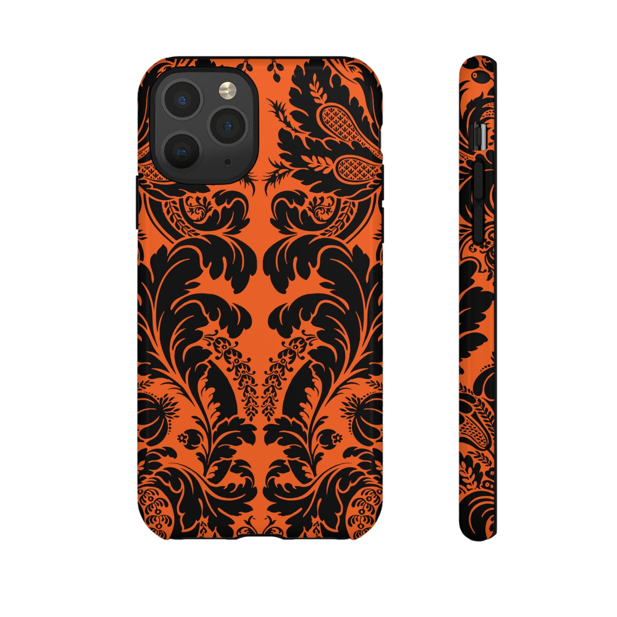 Elegant Phone Case with Orange Floral Design | Tough Cases, Smartphone Cover, Gift for Her, Floral Patterns, Stylish Accessories