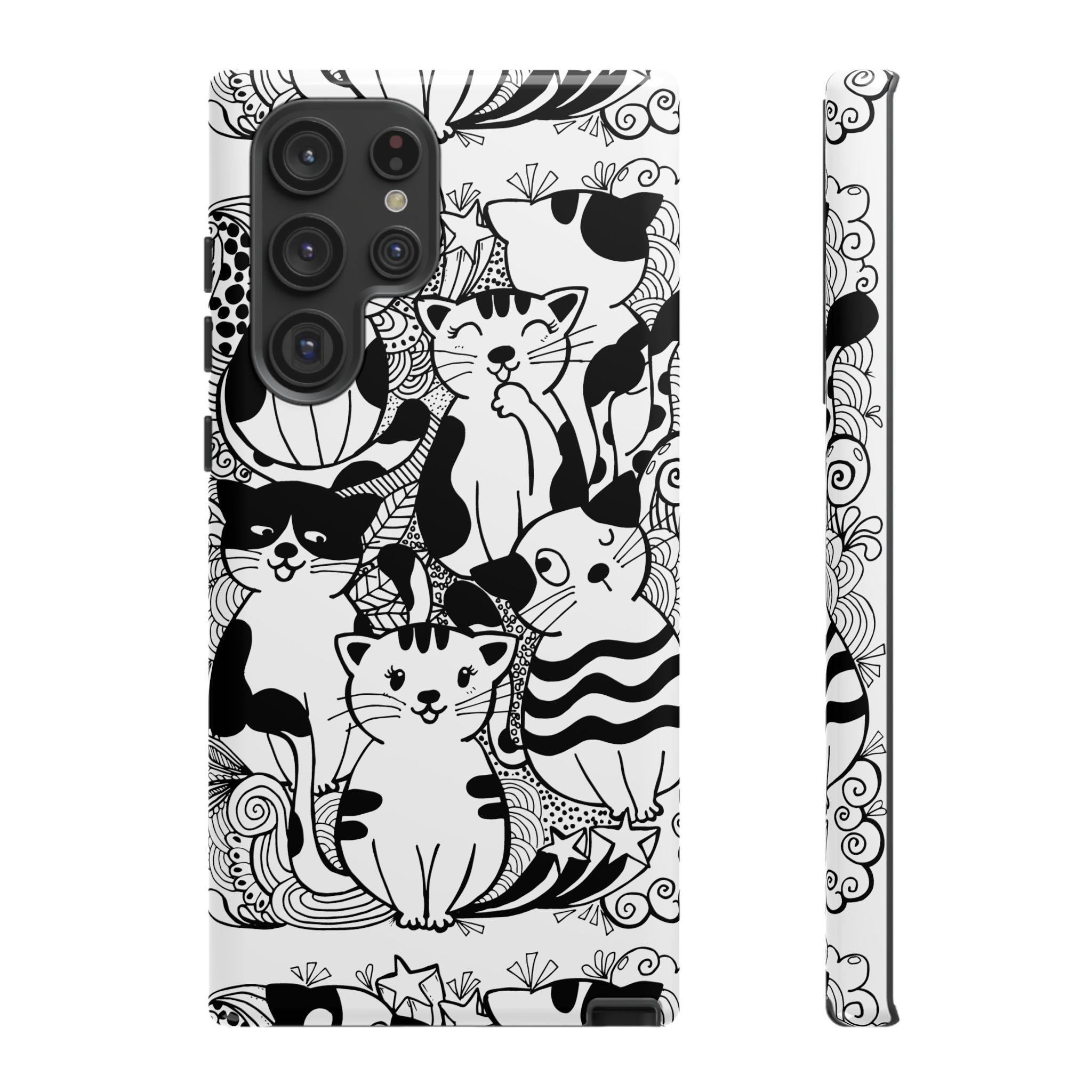 Cat-Themed Phone Case, Cute Cat Art, Pet Lover Gift, Birthday Present, Unique Cat Decor, Fun Tech Accessories, Animal Lover Case