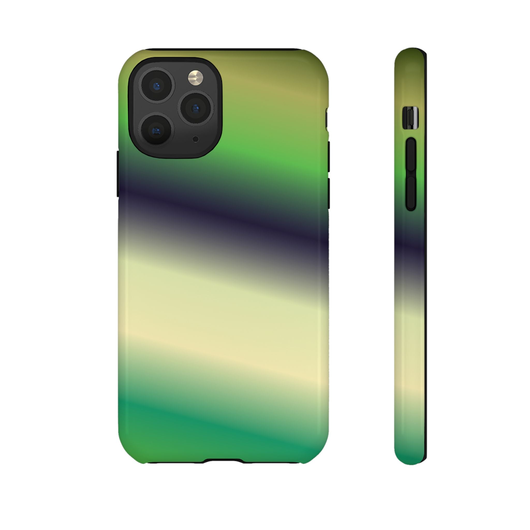 Gradient Phone Case - Tough Cases, Unique Cell Phone Cover, Stylish Tech Accessories, Green and Black Gradient, Perfect Gift