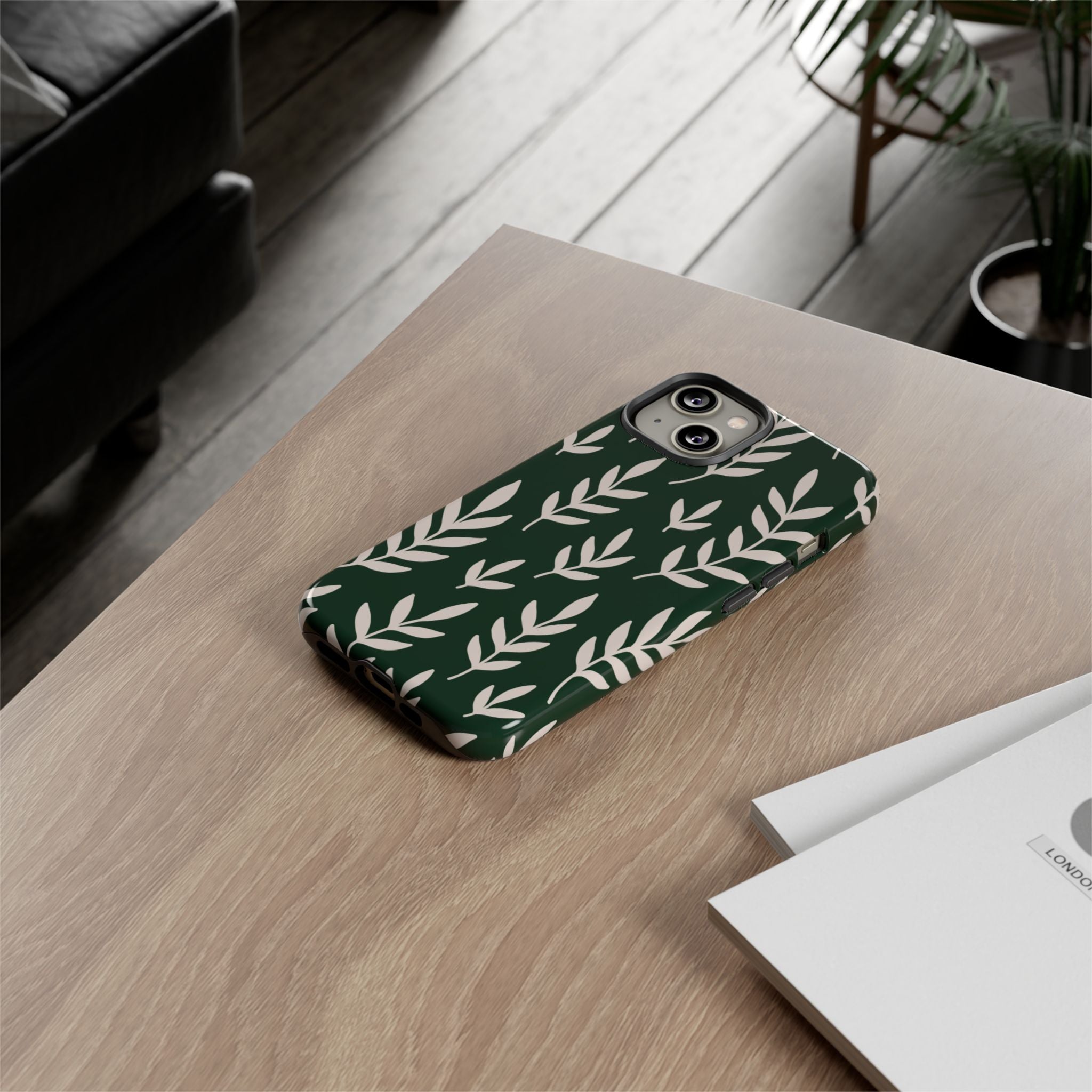 Leafy Phone Case, Tough Cases for Nature Lovers, Green Leaf Design, Eco-Friendly, Stylish Mobile Cover, Gift for Her