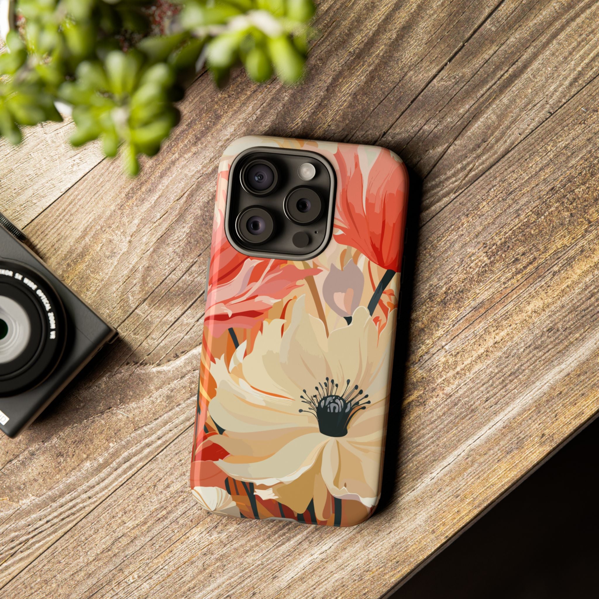 Floral Phone Case, Tough Protective Cover for Floral Lovers, Perfect Gift for Friends, Spring Celebration, Art Lovers Gift