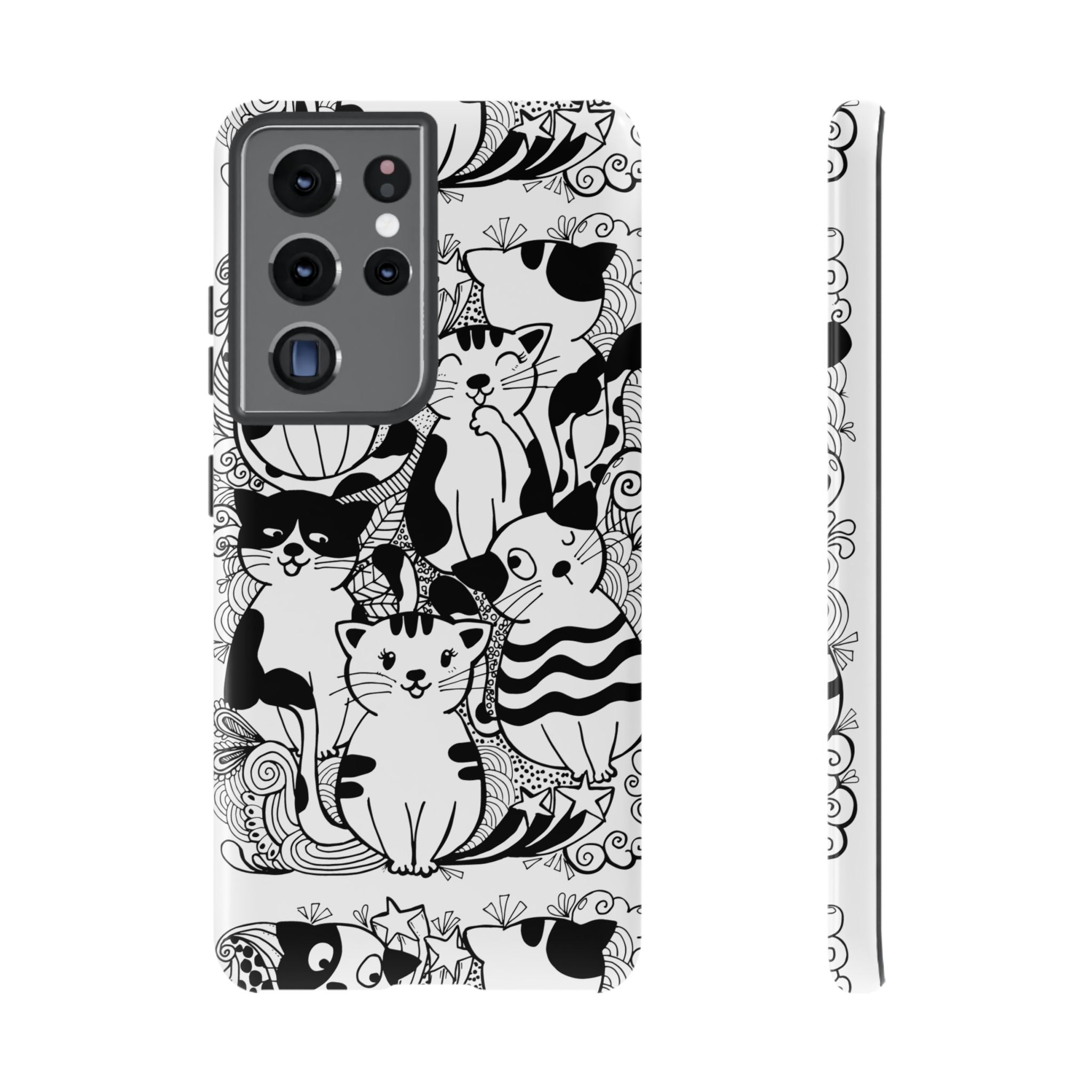 Cat-Themed Phone Case, Cute Cat Art, Pet Lover Gift, Birthday Present, Unique Cat Decor, Fun Tech Accessories, Animal Lover Case