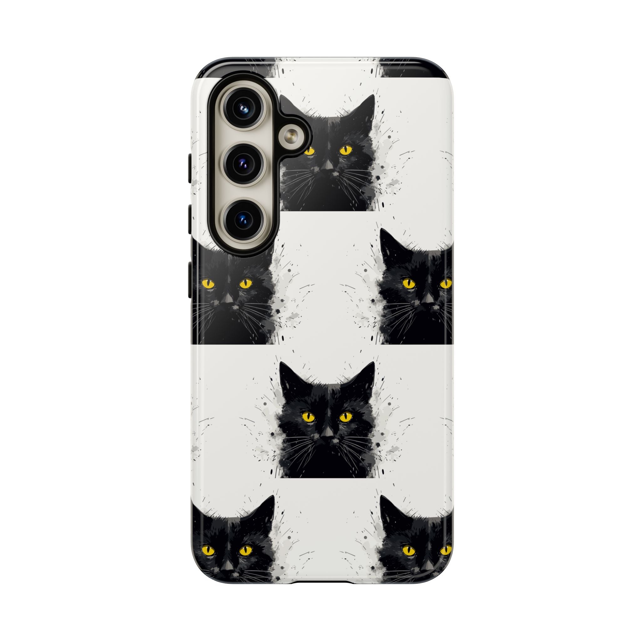 Black Cat Phone Case, Tough Cases, Cat Lover Gift, Unique Design, Halloween, Animal Accessories, Custom Phone Cover