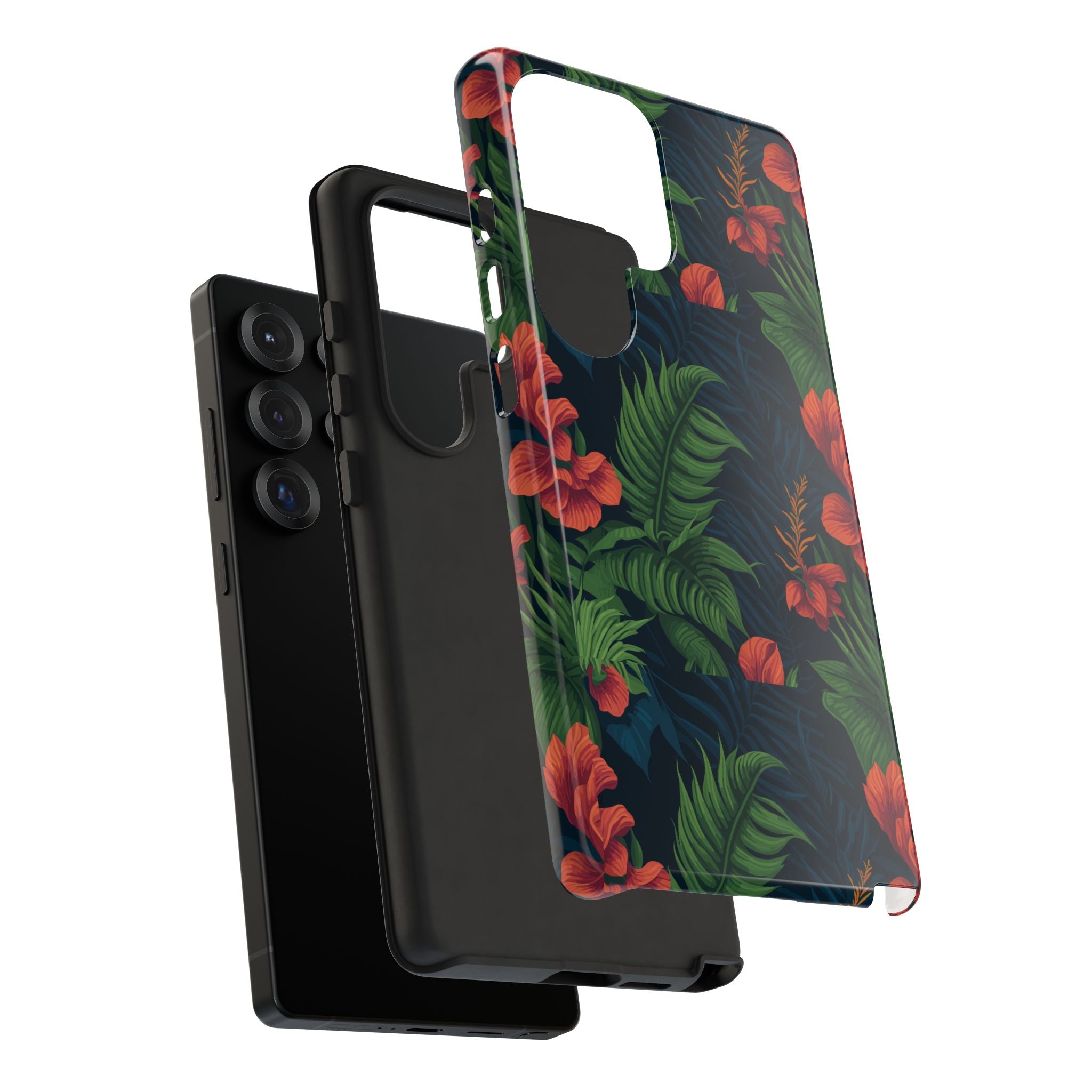 Tropical Phone Case with Floral Design, Eco-Friendly Protection for Summer Vibes, Ideal Gift for Nature Lovers, Vibrant Background