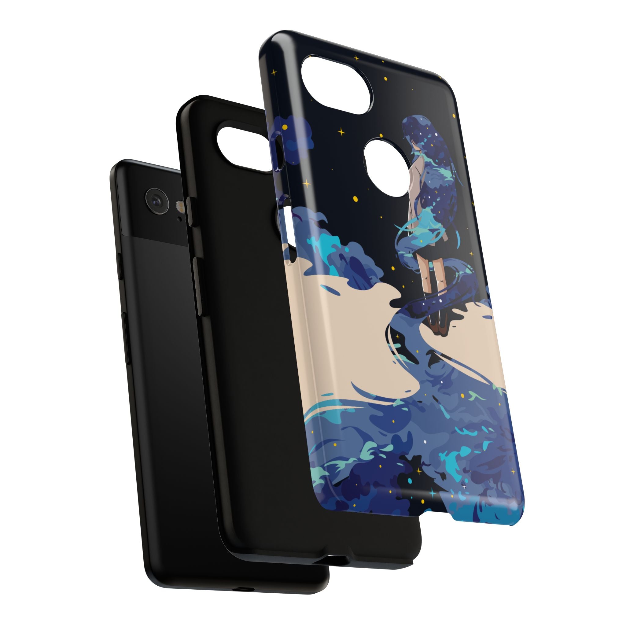Galaxy-Inspired Phone Case, Celestial Design, Tough Phone Cover, Gift for Space Lovers, Artsy Accessories, Unique Merchandise