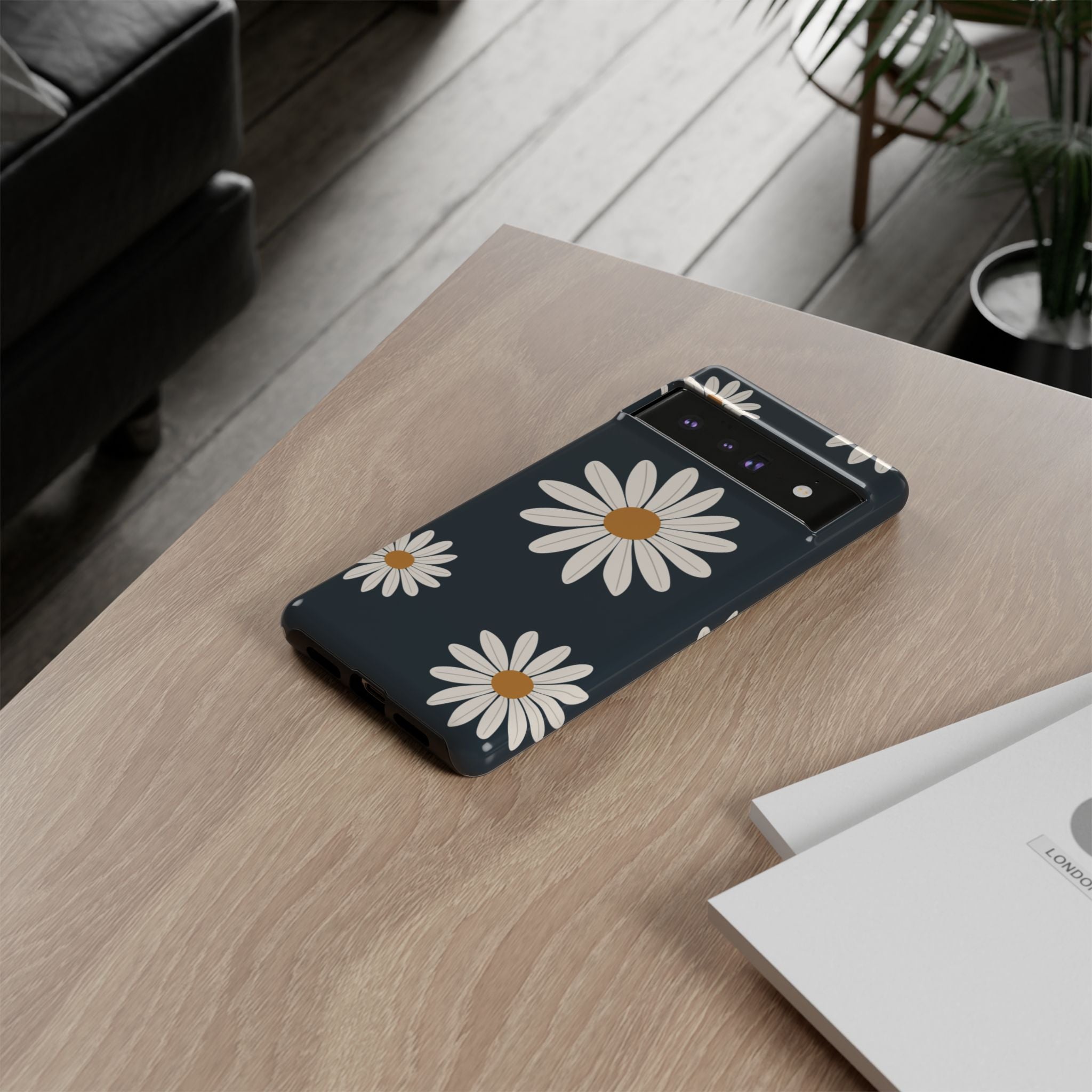 Daisy Phone Case, Floral Phone Cover, Tough Phone Case, Gift for Flower Lovers, Smartphone Accessory, Spring Design
