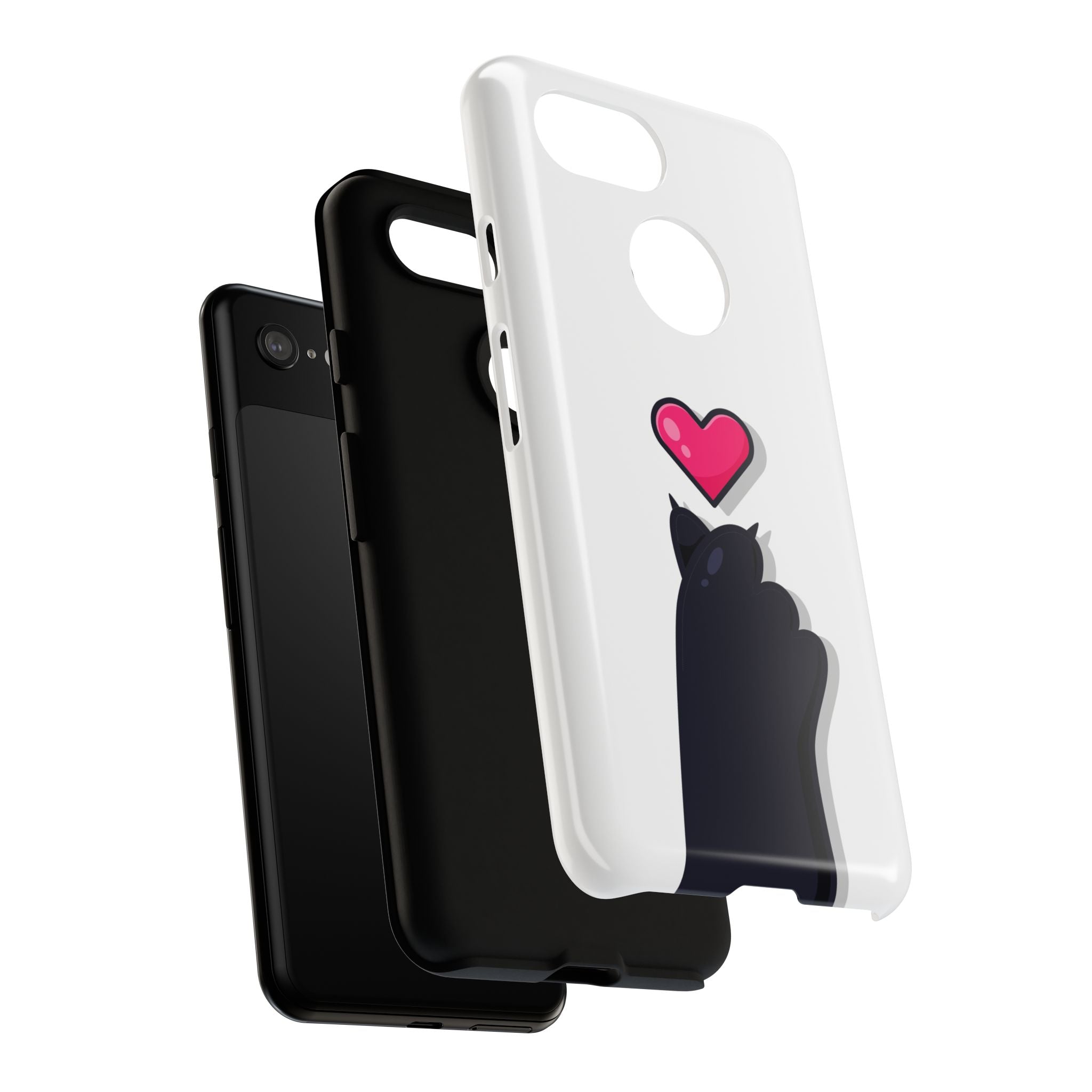 Cute Cat Love Phone Case, Tough Cell Phone Cover, Animal Lover Gifts, Pet Parent Accessories, Valentine's Day Essentials