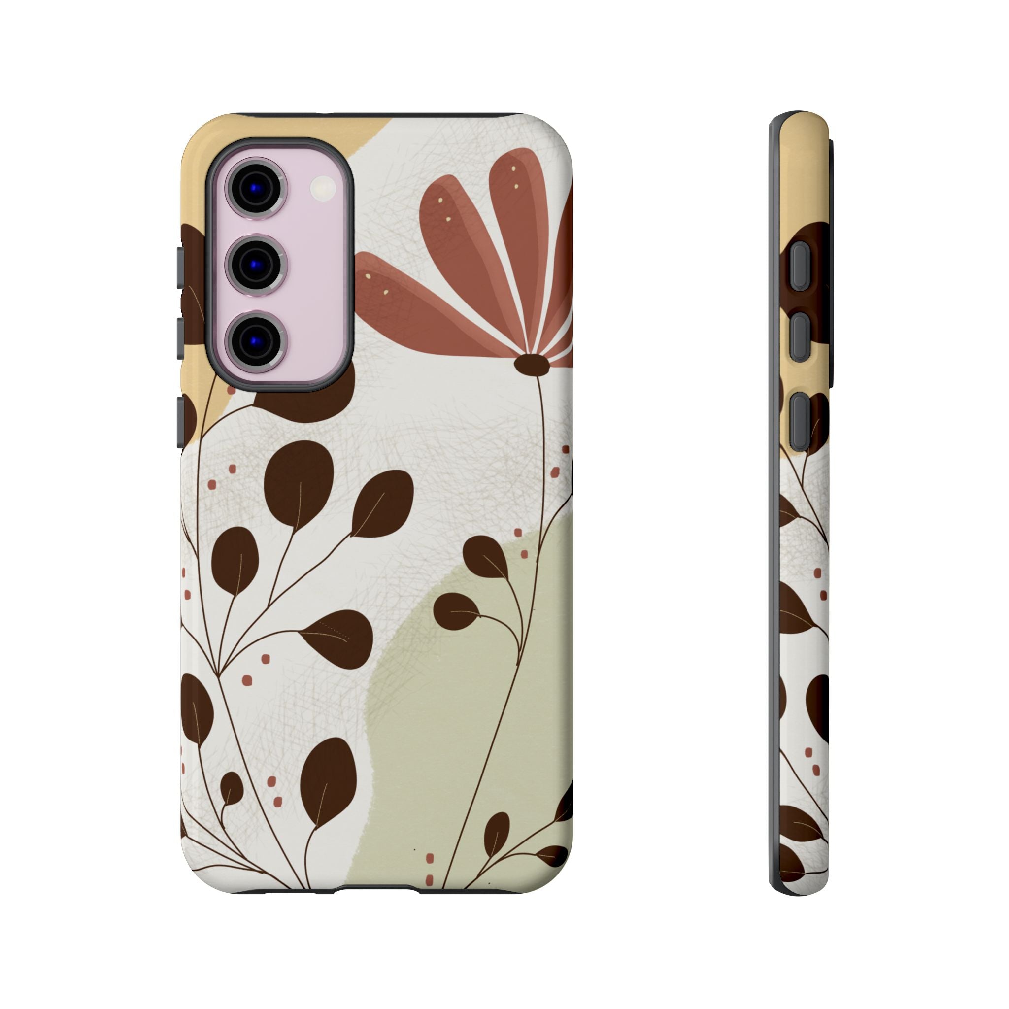 Floral Phone Case - Stylish Tough Cases for Women, Trendy Phone Cover, Gift for Her, Birthday Present, Everyday Use
