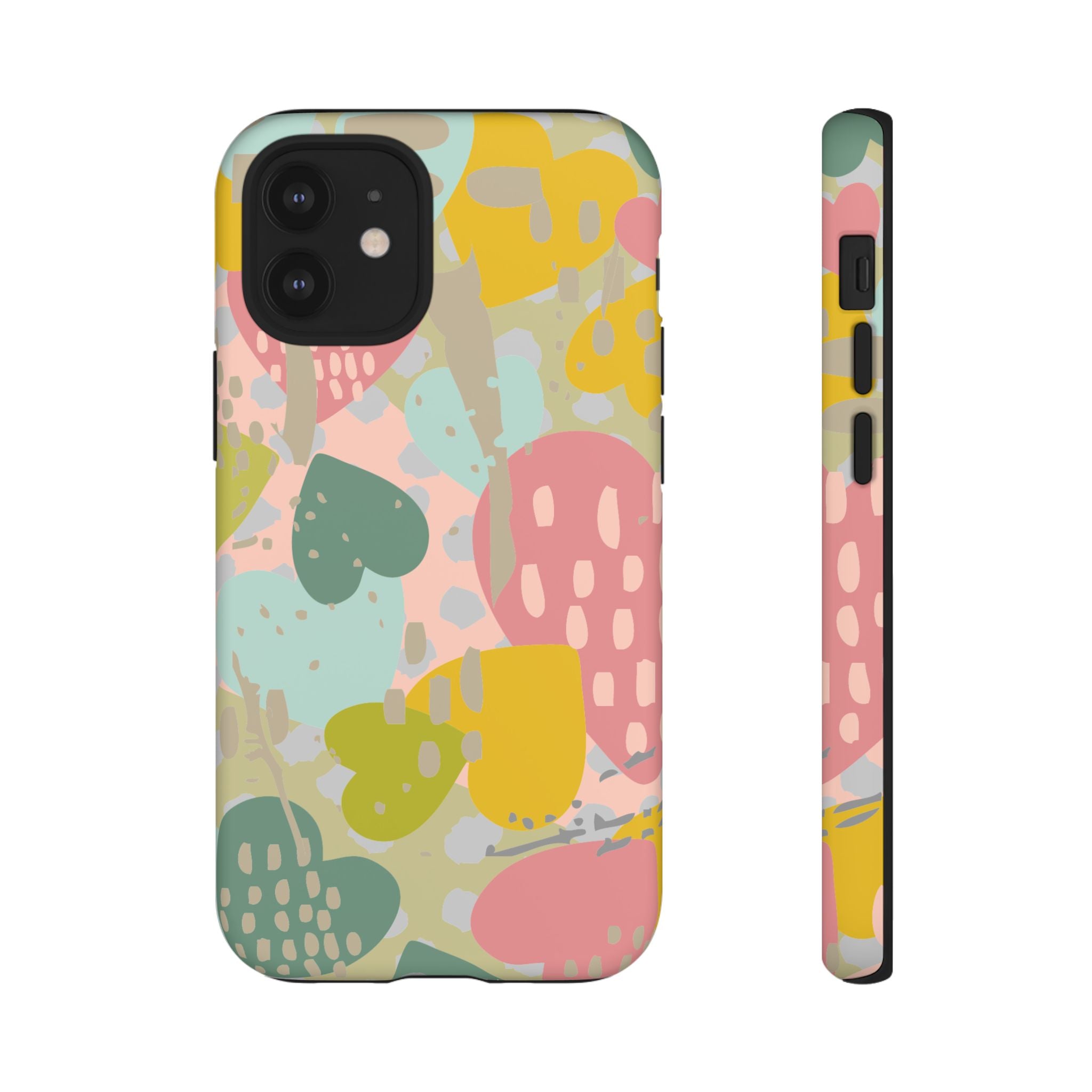 Colorful Heart Phone Case, Tough Cases for Women, Cute Phone Accessories, Gift for Her, Trends for Teens, Valentine's Day Gift