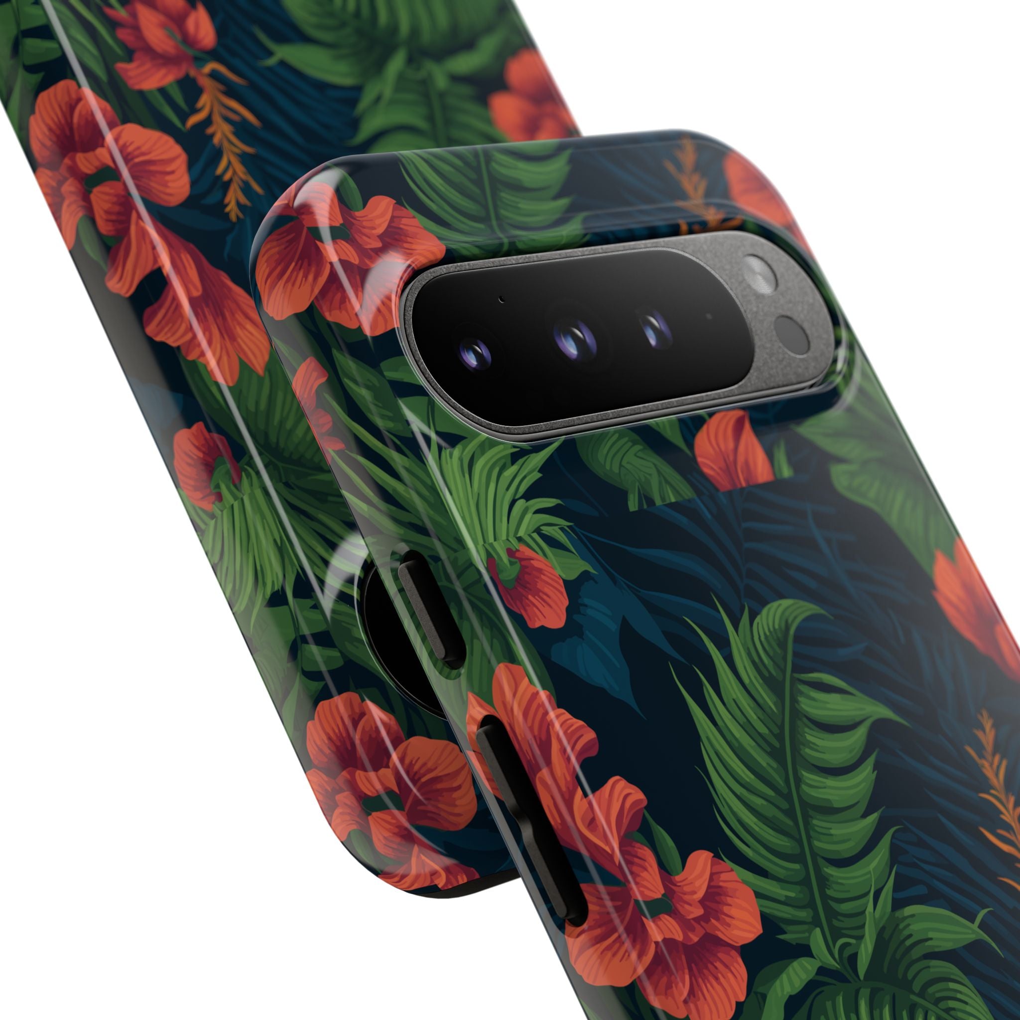 Tropical Phone Case with Floral Design, Eco-Friendly Protection for Summer Vibes, Ideal Gift for Nature Lovers, Vibrant Background
