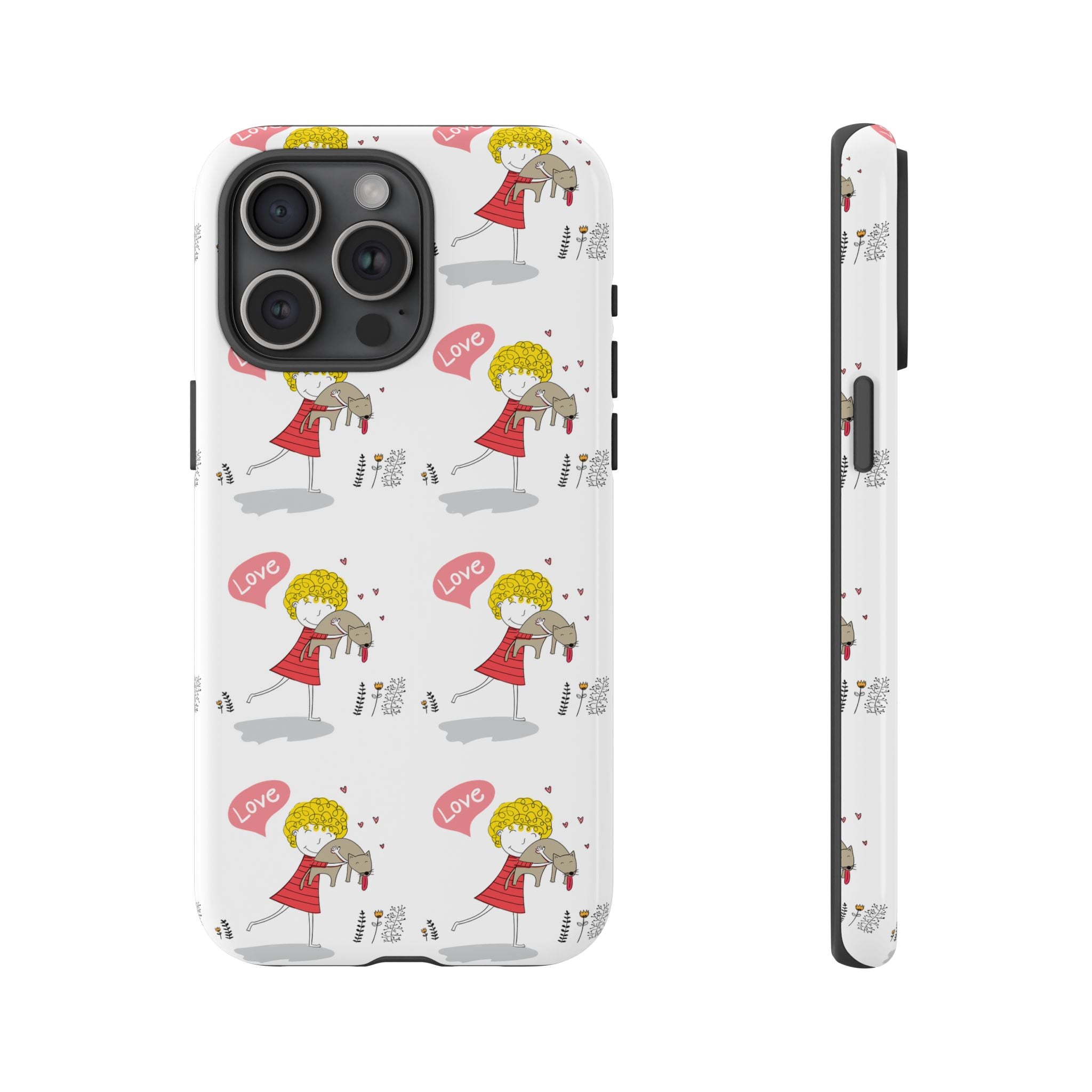 Love-Themed Phone Case | Cute Pet Lover Accessory, Perfect Gift for Birthdays, Anniversaries, Animal Lovers, Valentine's Day