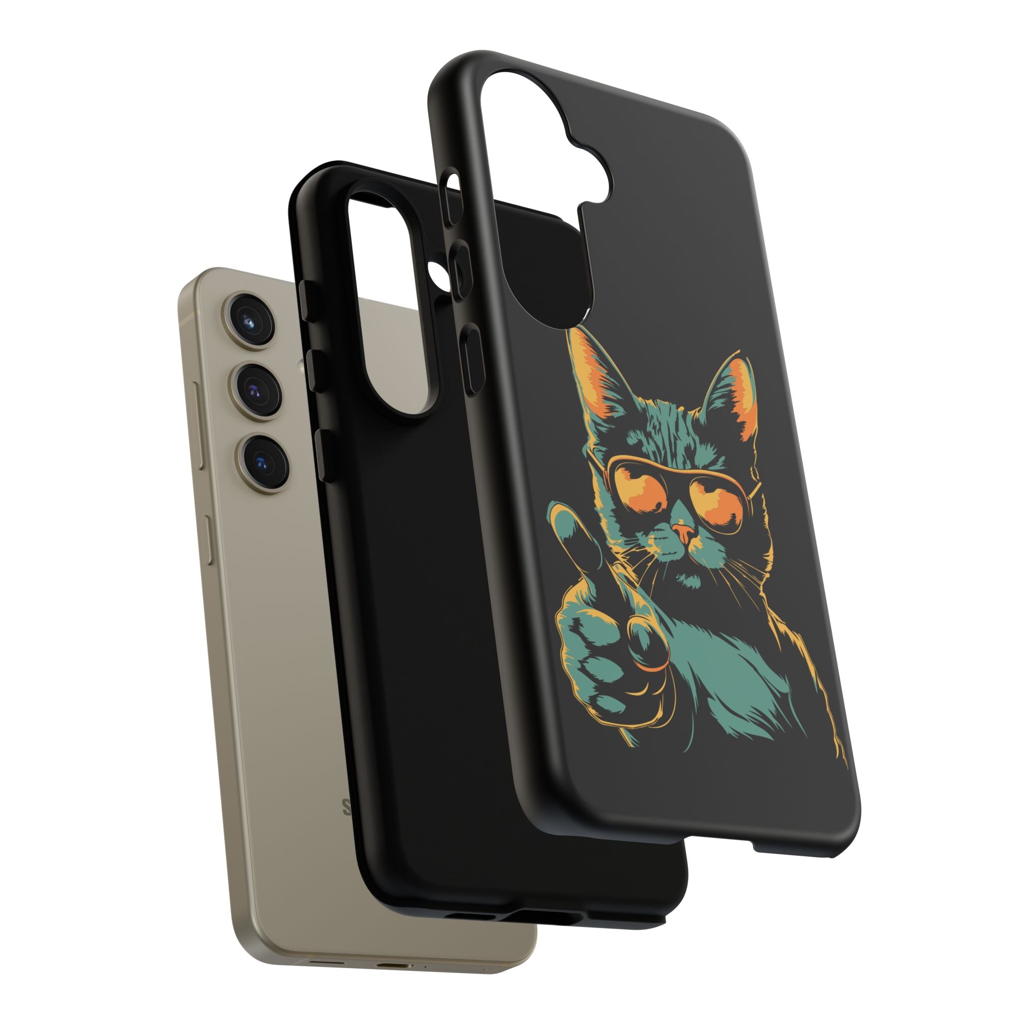 Cool Cat Phone Case, Stylish Phone Cover, Pet Lover Gift, Cute Cat Design, Fun Cat Accessories