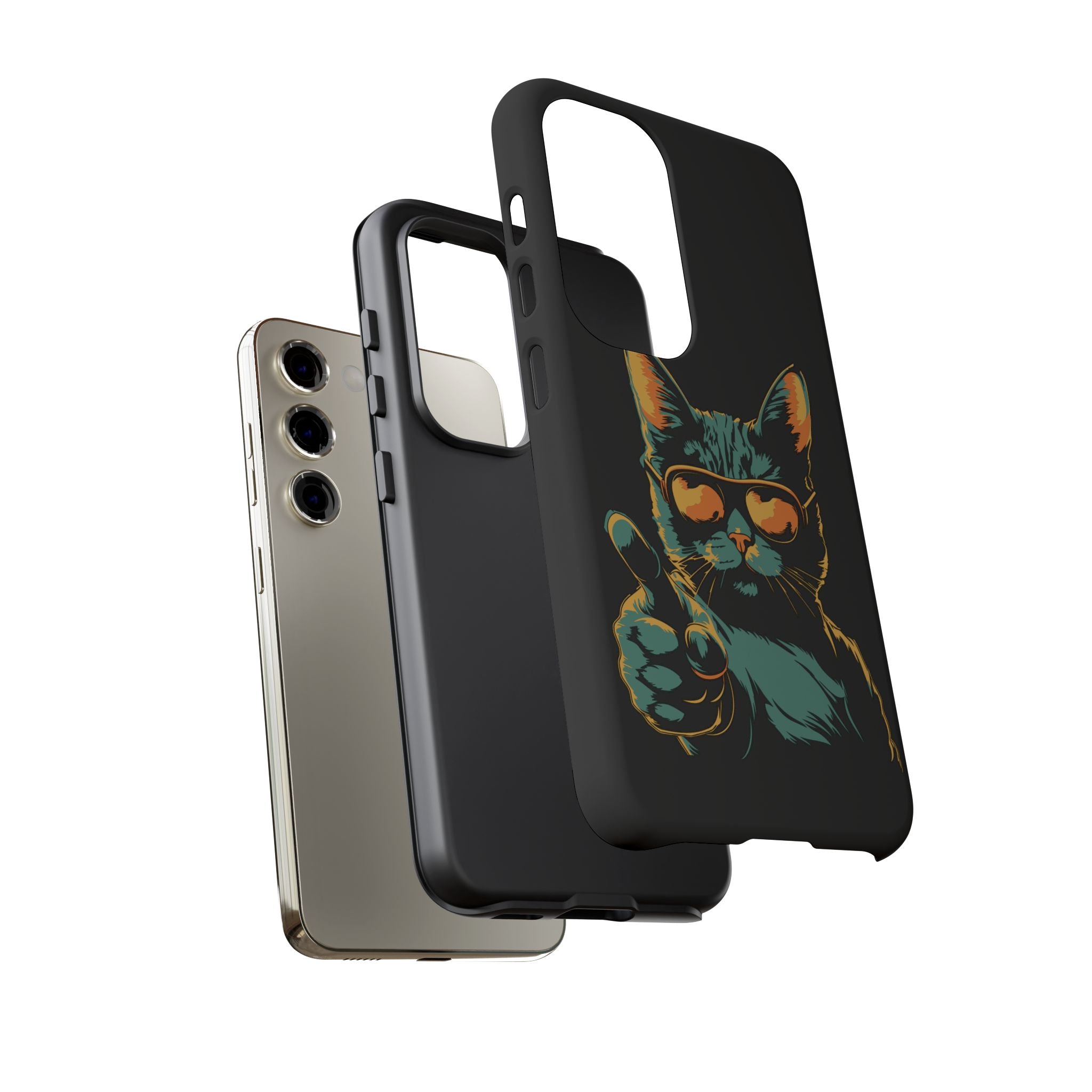 Cool Cat Phone Case, Stylish Phone Cover, Pet Lover Gift, Cute Cat Design, Fun Cat Accessories