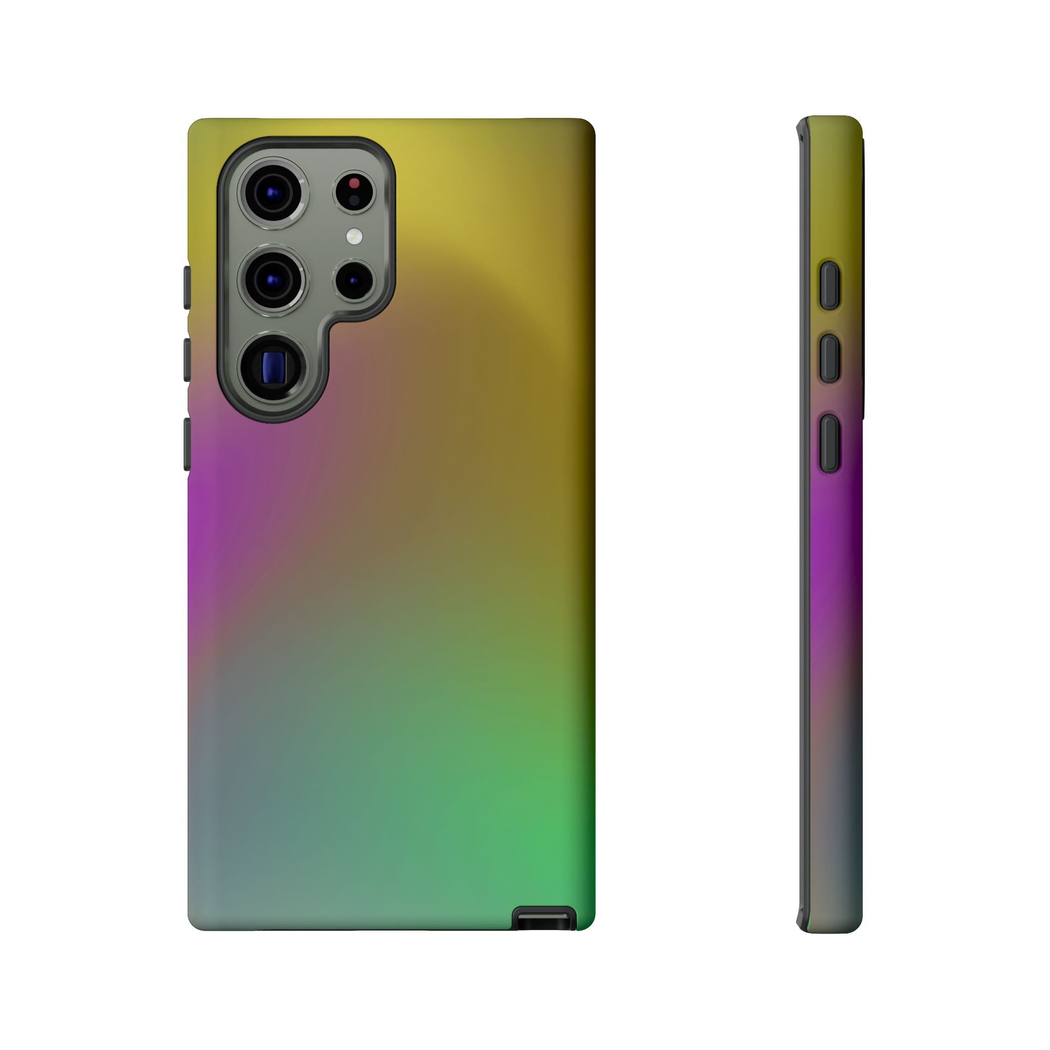 Vibrant Phone Case, Tough Cases, Colorful Phone Cover, Durable Mobile Case, Yellow Green Gradient Design