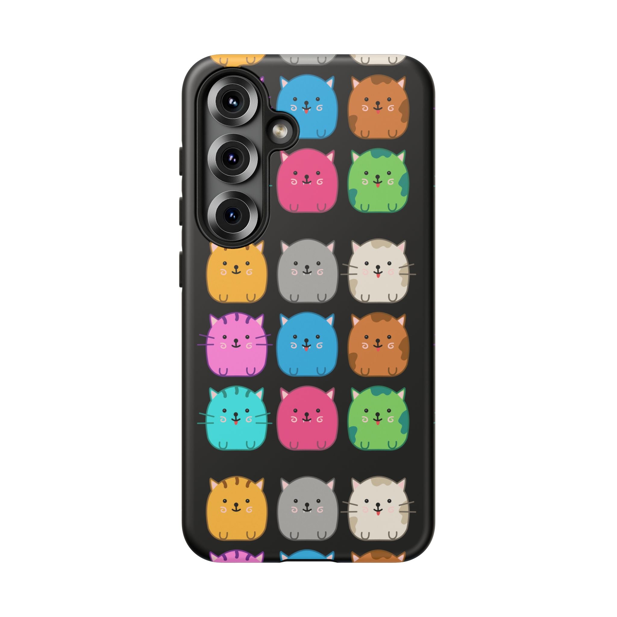 Cute Cat Phone Case, Kawaii Animal Lover Gift, Tough Phone Cover for Kids and Adults, Fun Cat Designs for Birthdays, Pet Lovers