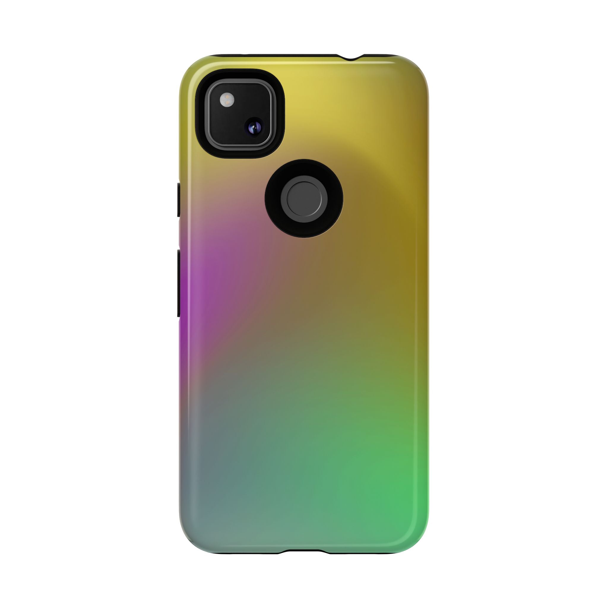 Vibrant Phone Case, Tough Cases, Colorful Phone Cover, Durable Mobile Case, Yellow Green Gradient Design