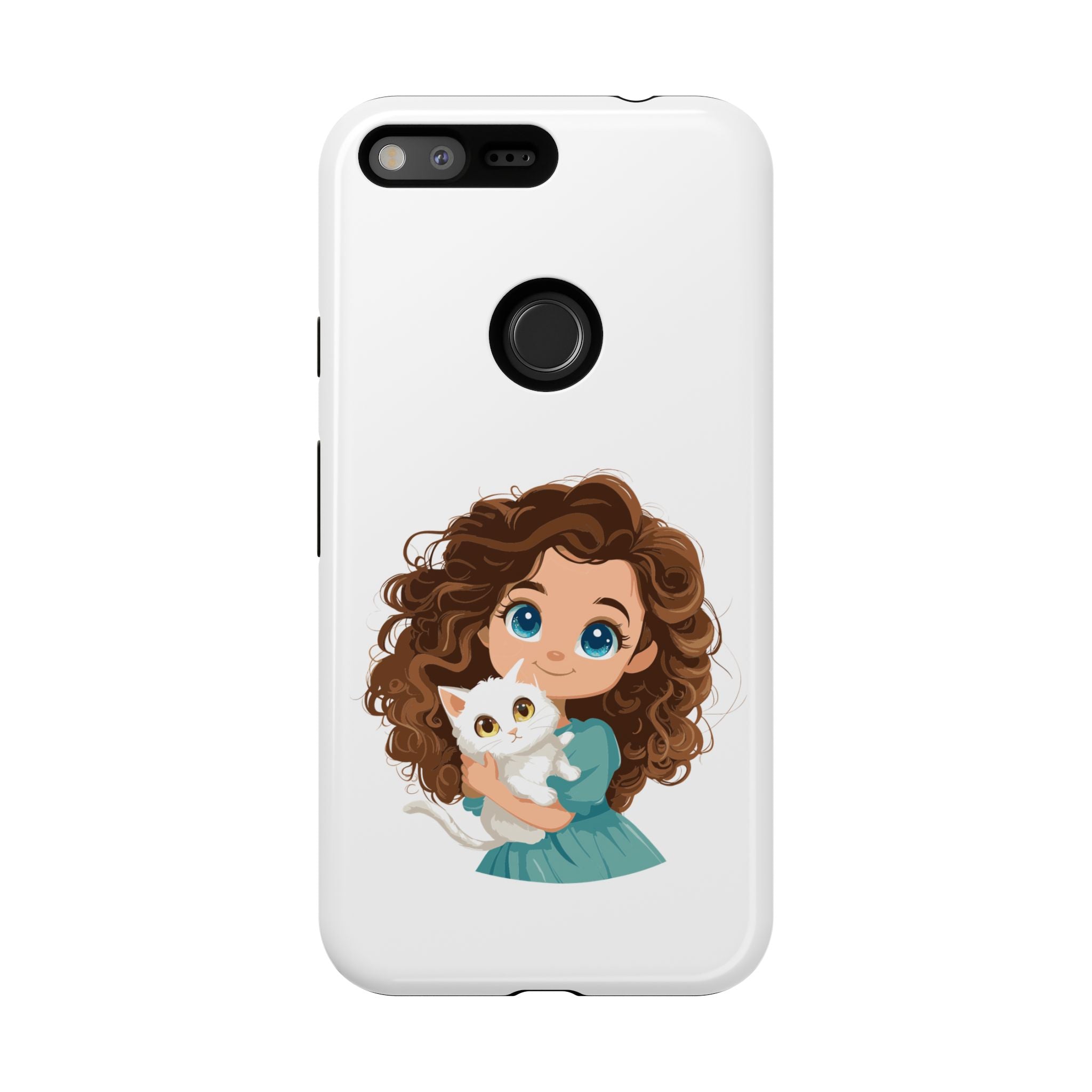 Cute Cat Lover Phone Case, Tough Phone Cover, Pet Lover Gift, Personalized Gift, Kids Phone Case, Animal Lover Accessories