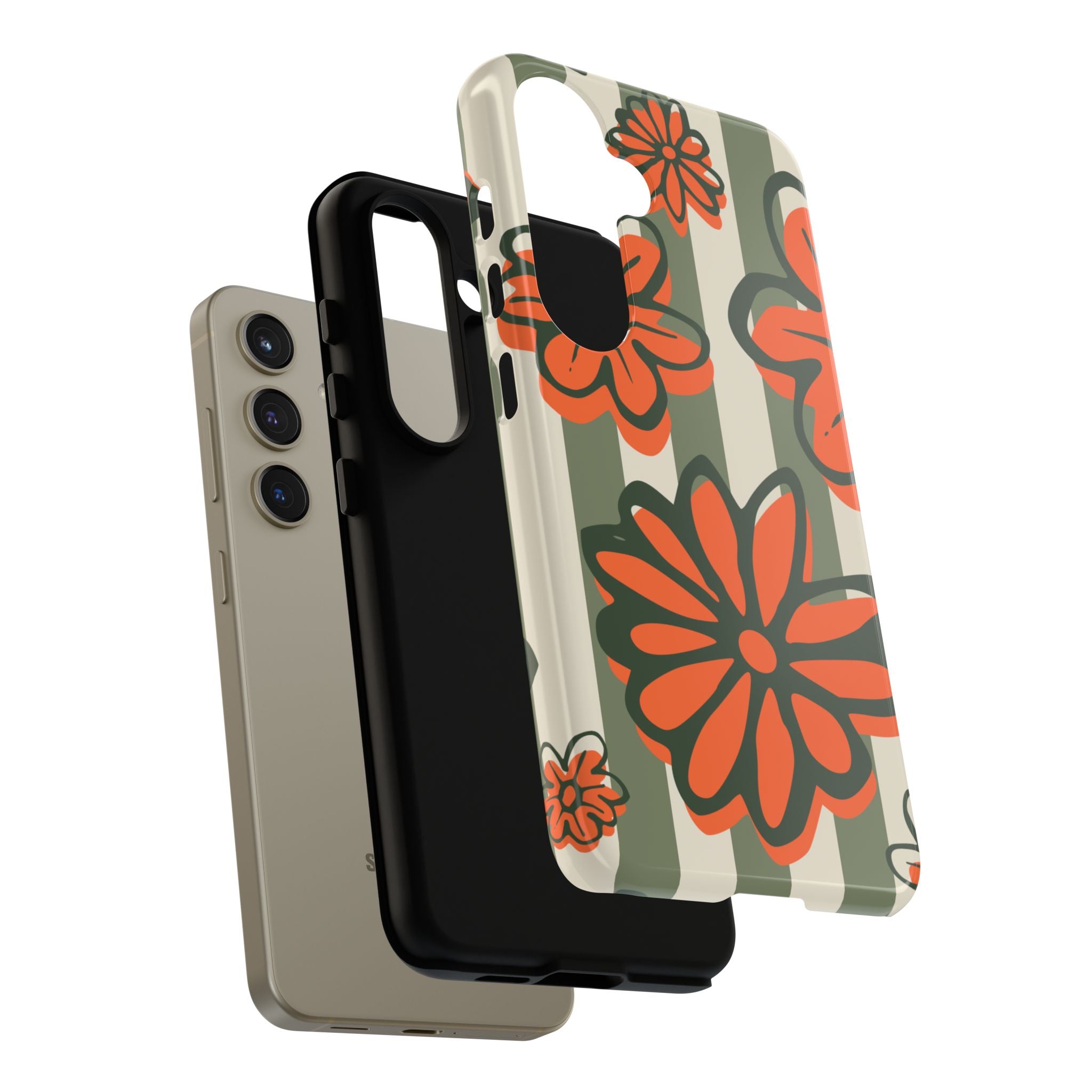Floral Tough Phone Case - Trendy Protector for Pet Lovers, Super Cute Gift, Floral Design, Stylish Phone Cover, Unique Accessory