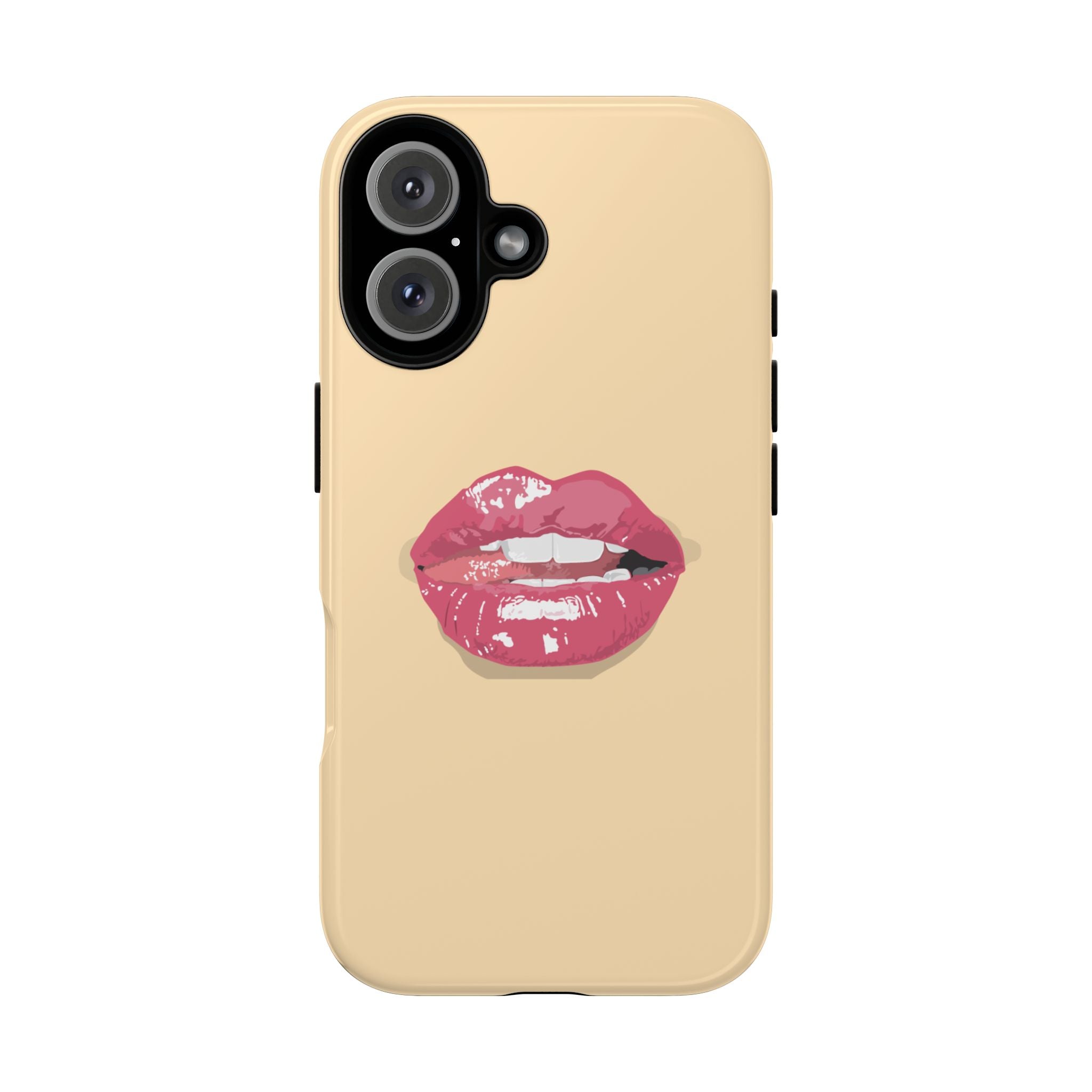 Stylish Phone Case with Lip Print, Trendy Mobile Cover, Fashion Accessory, Gift for Her, Cute Cell Phone Case