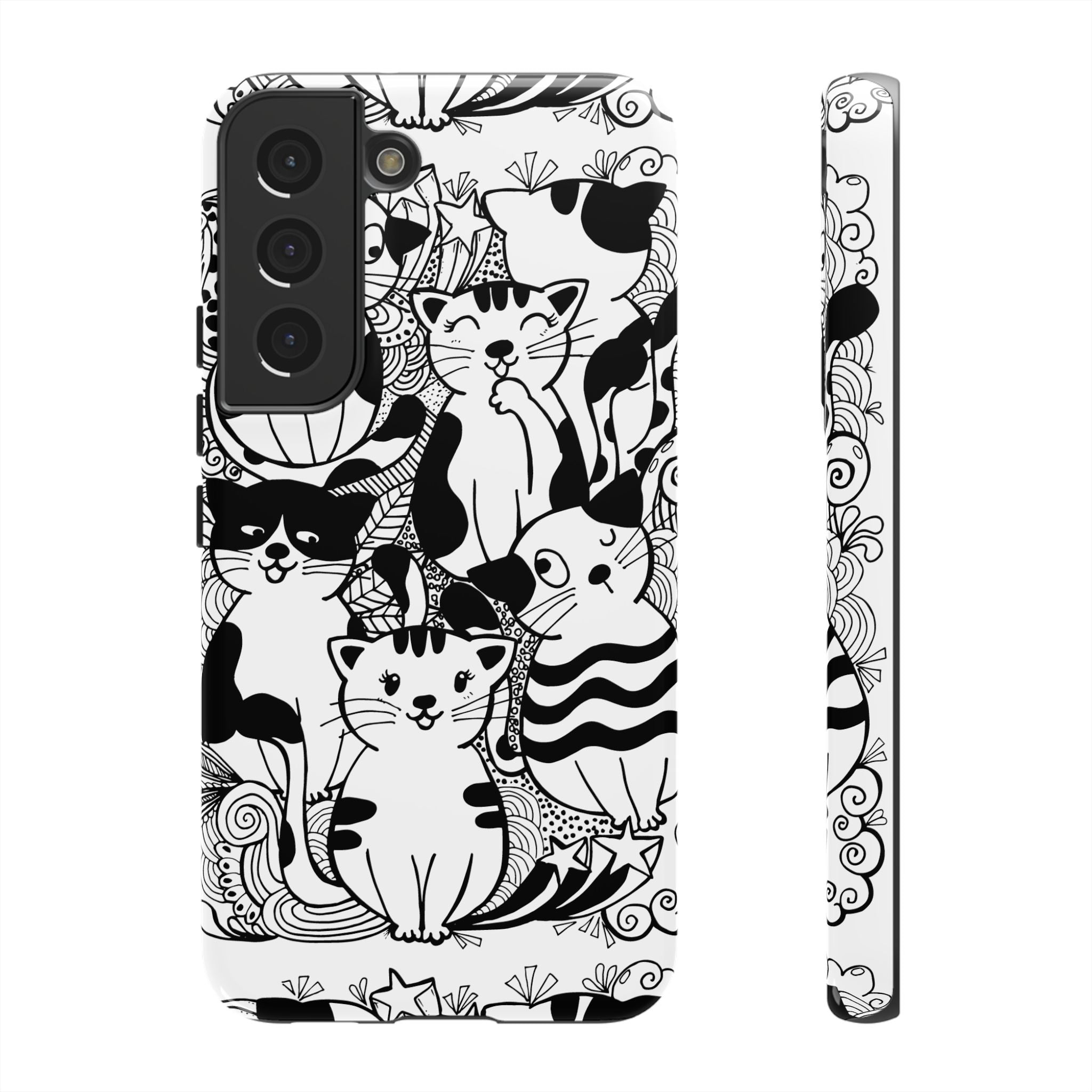 Cat-Themed Phone Case, Cute Cat Art, Pet Lover Gift, Birthday Present, Unique Cat Decor, Fun Tech Accessories, Animal Lover Case