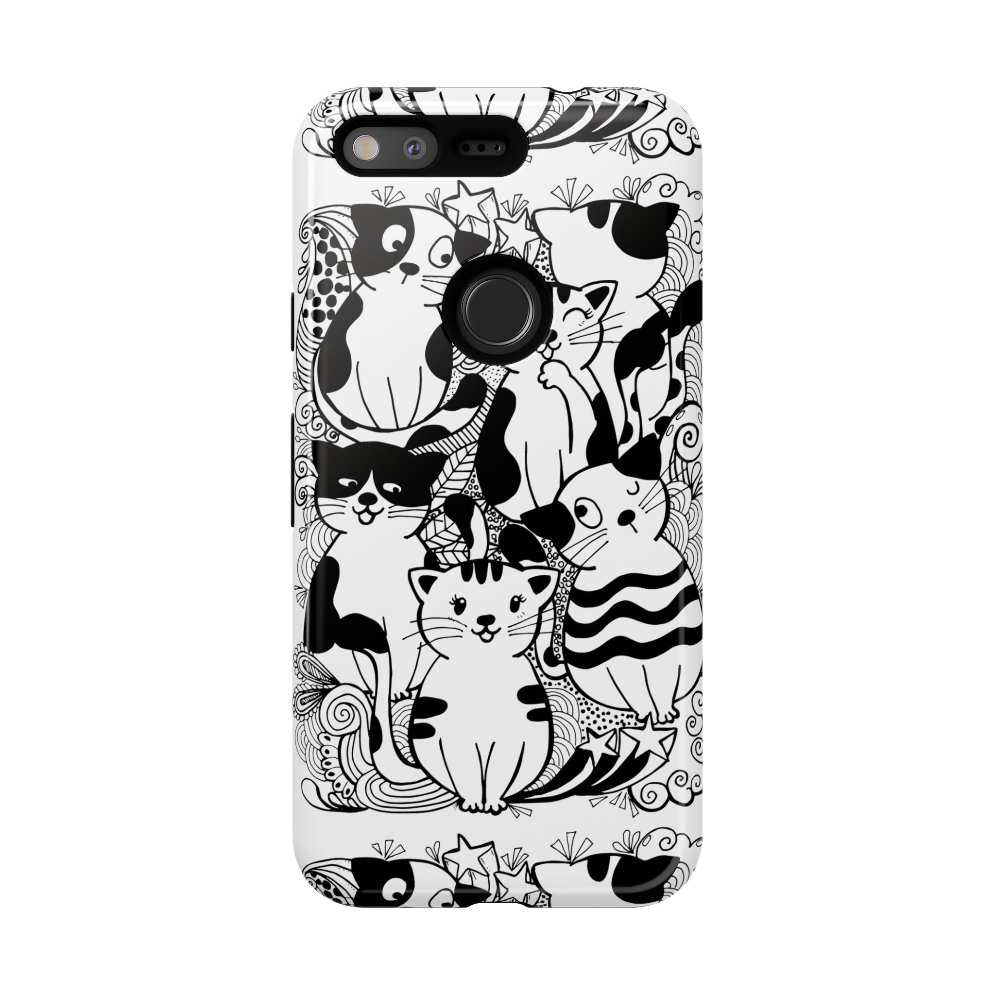 Cat-Themed Phone Case, Cute Cat Art, Pet Lover Gift, Birthday Present, Unique Cat Decor, Fun Tech Accessories, Animal Lover Case