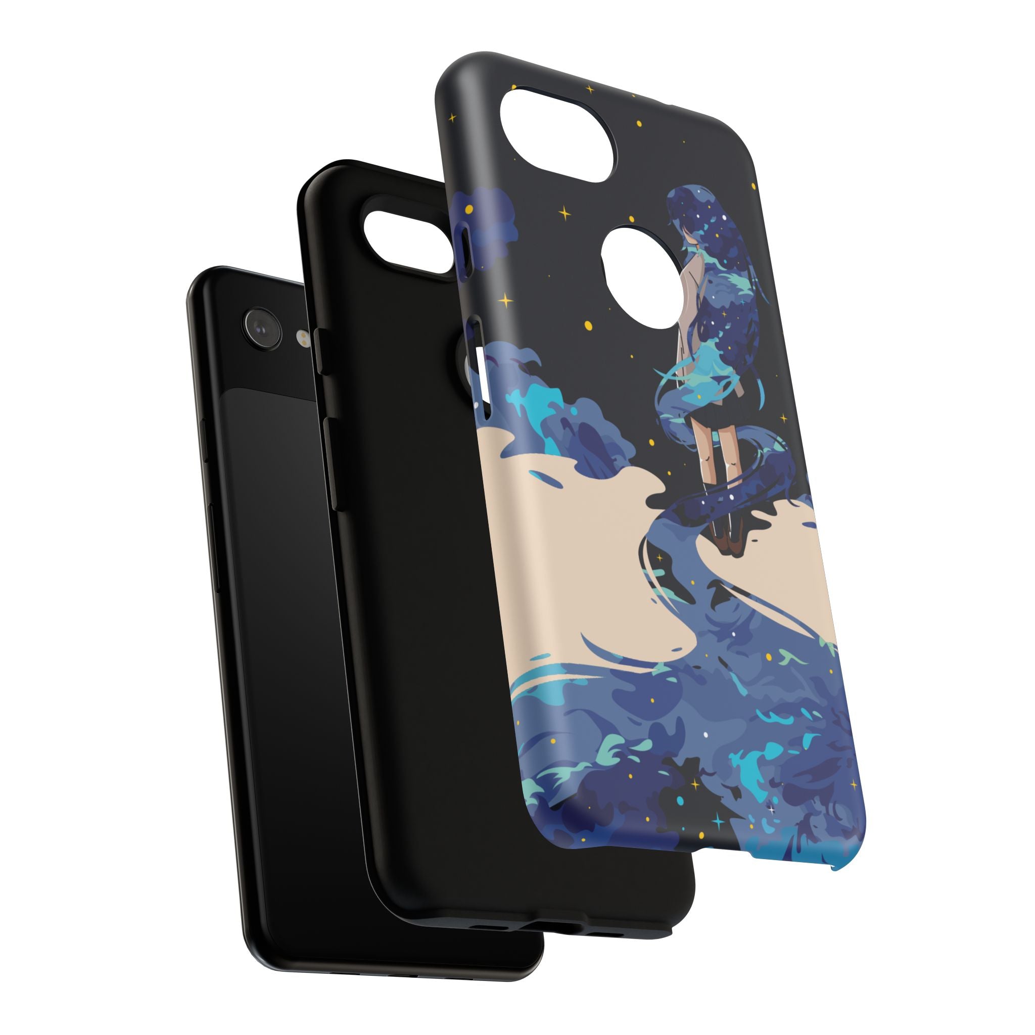 Galaxy-Inspired Phone Case, Celestial Design, Tough Phone Cover, Gift for Space Lovers, Artsy Accessories, Unique Merchandise
