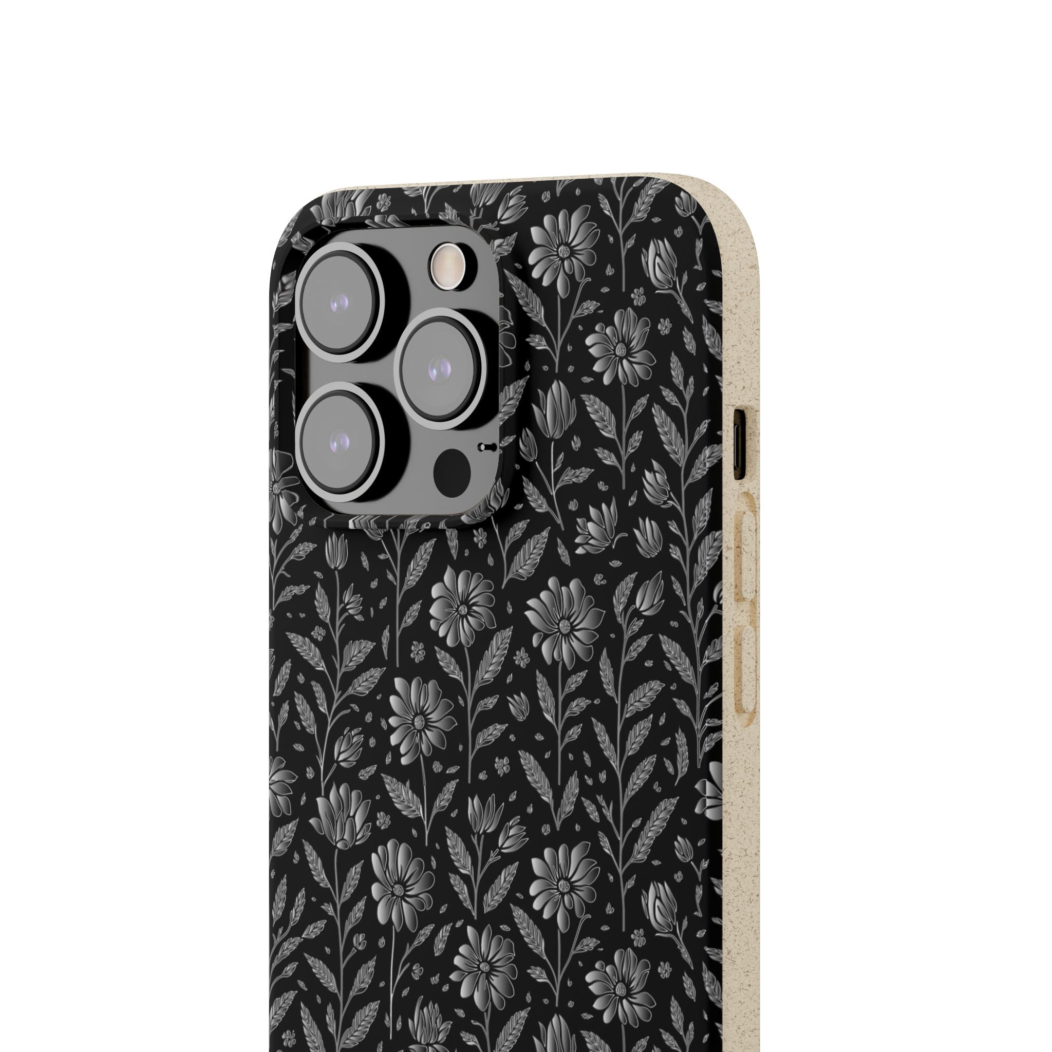 Eco-Friendly Floral Phone Case, Biodegradable iPhone Case, Sustainable Fashion Accessory, Nature Lover Gift, Eco-Conscious Phone Cover