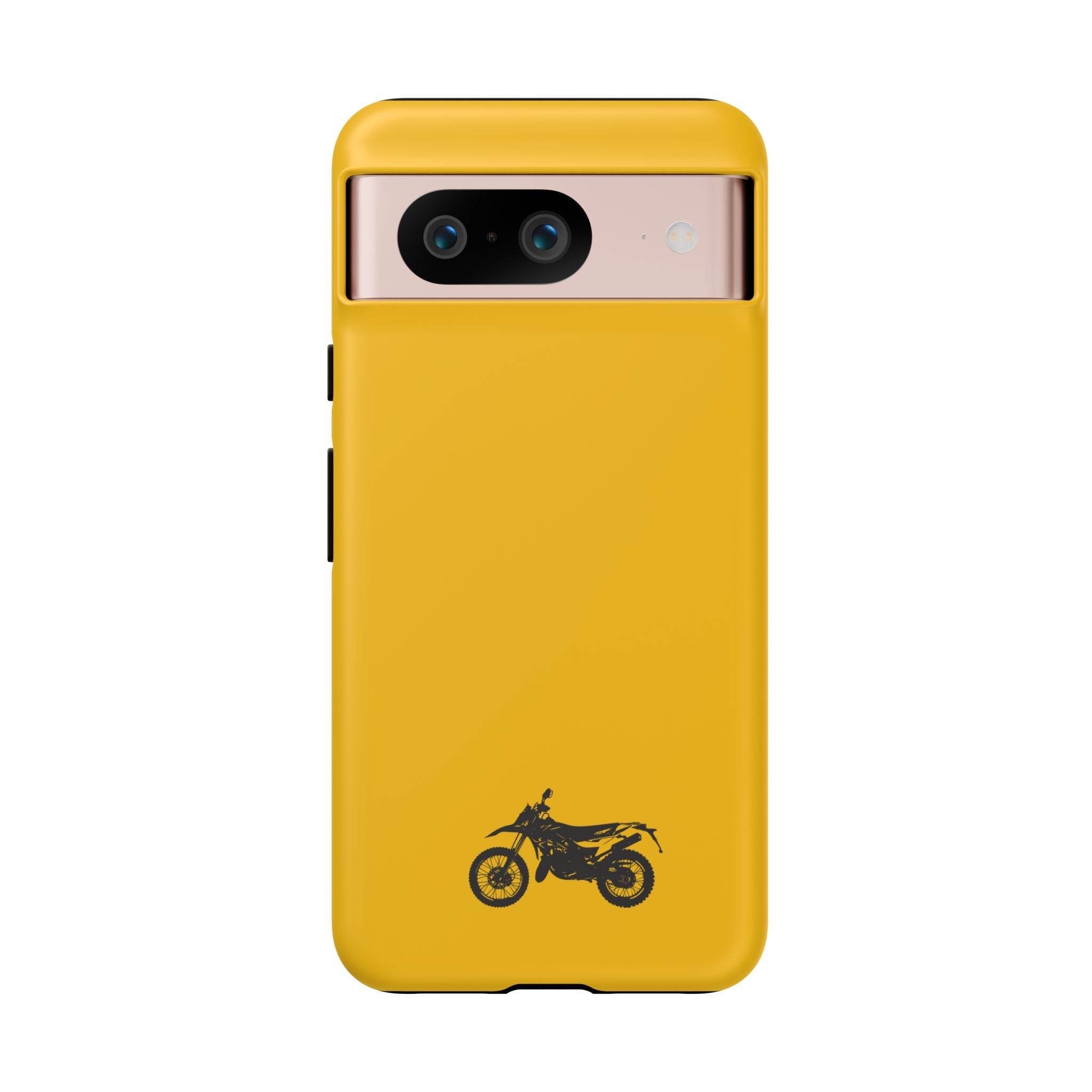 Motorcycle Phone Case, Tough Phone Cover, Gift for Bikers, Durable Tech Accessory, Yellow Motorcycle Design