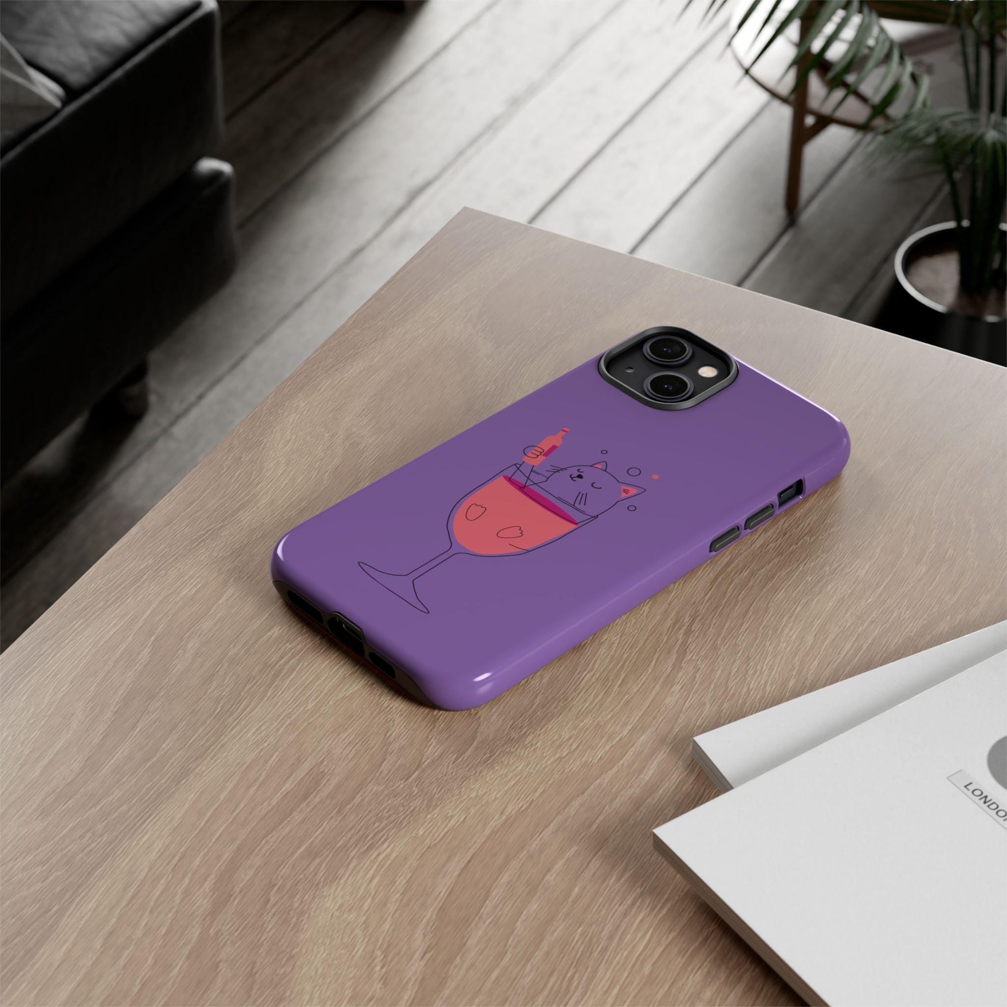 Cute Cat Phone Case, Fun Gift for Cat Lovers, Colorful Phone Cover, Pet Lover Accessory, Unique Cat Themed Case