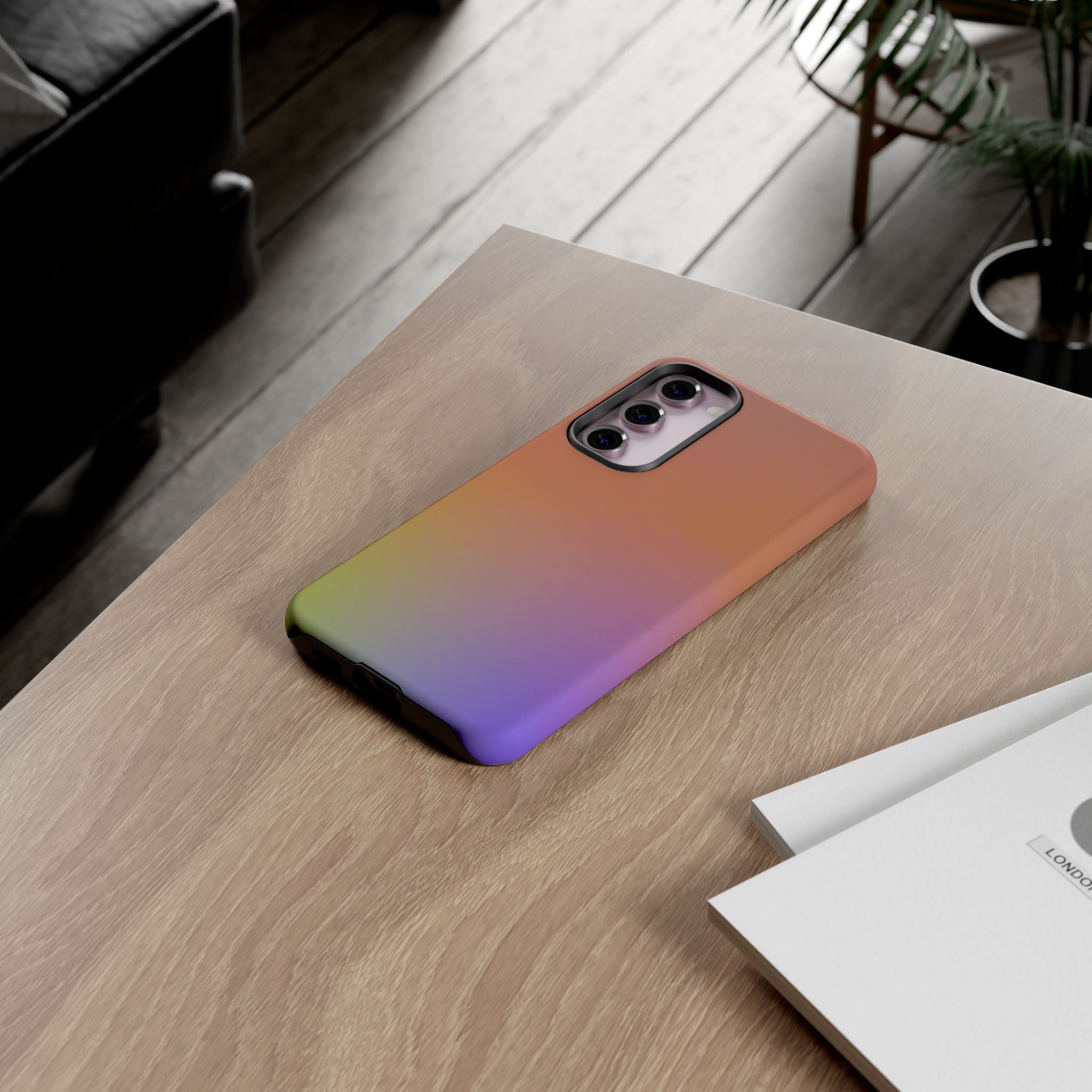 Colorful Gradient Phone Case, Tough Cases for iPhone, Customizable Phone Cover, Trendy Tech Accessory, Gift for Tech Lovers