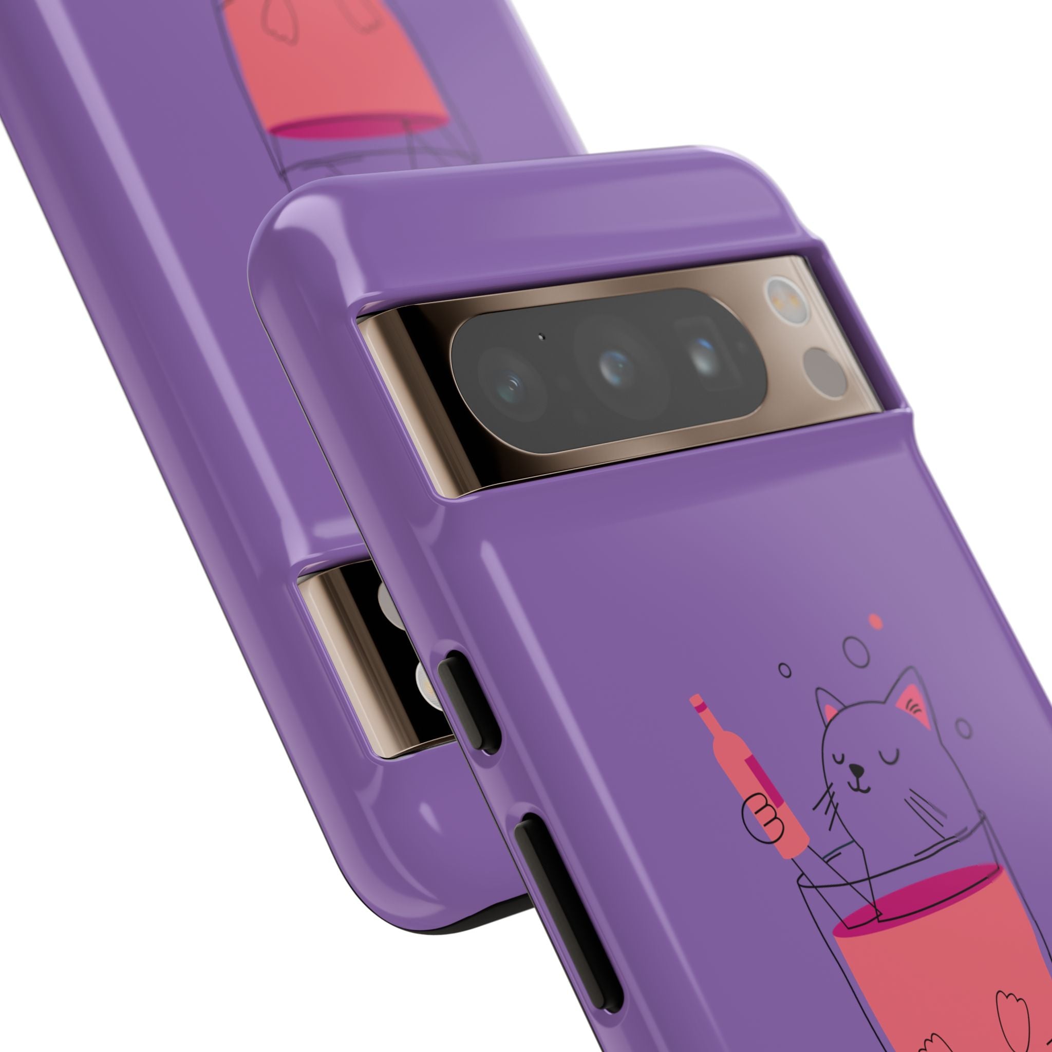 Cute Cat Phone Case, Fun Gift for Cat Lovers, Colorful Phone Cover, Pet Lover Accessory, Unique Cat Themed Case