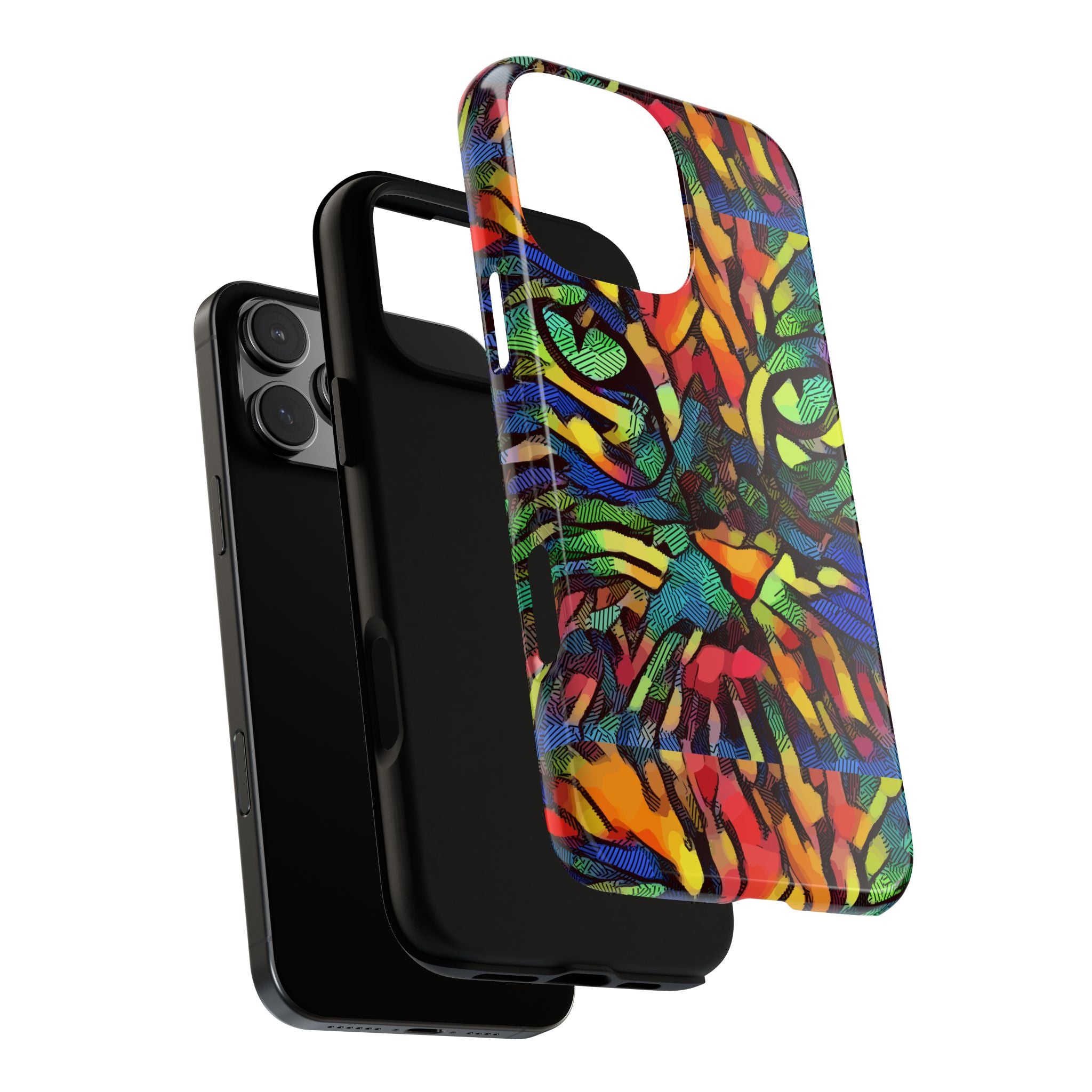 Colorful Phone Cases for Vibrant Style - Tough Cases, Unique Gifts, Animal Print, Artistic Design, Phone Accessories, Eco-Friendly