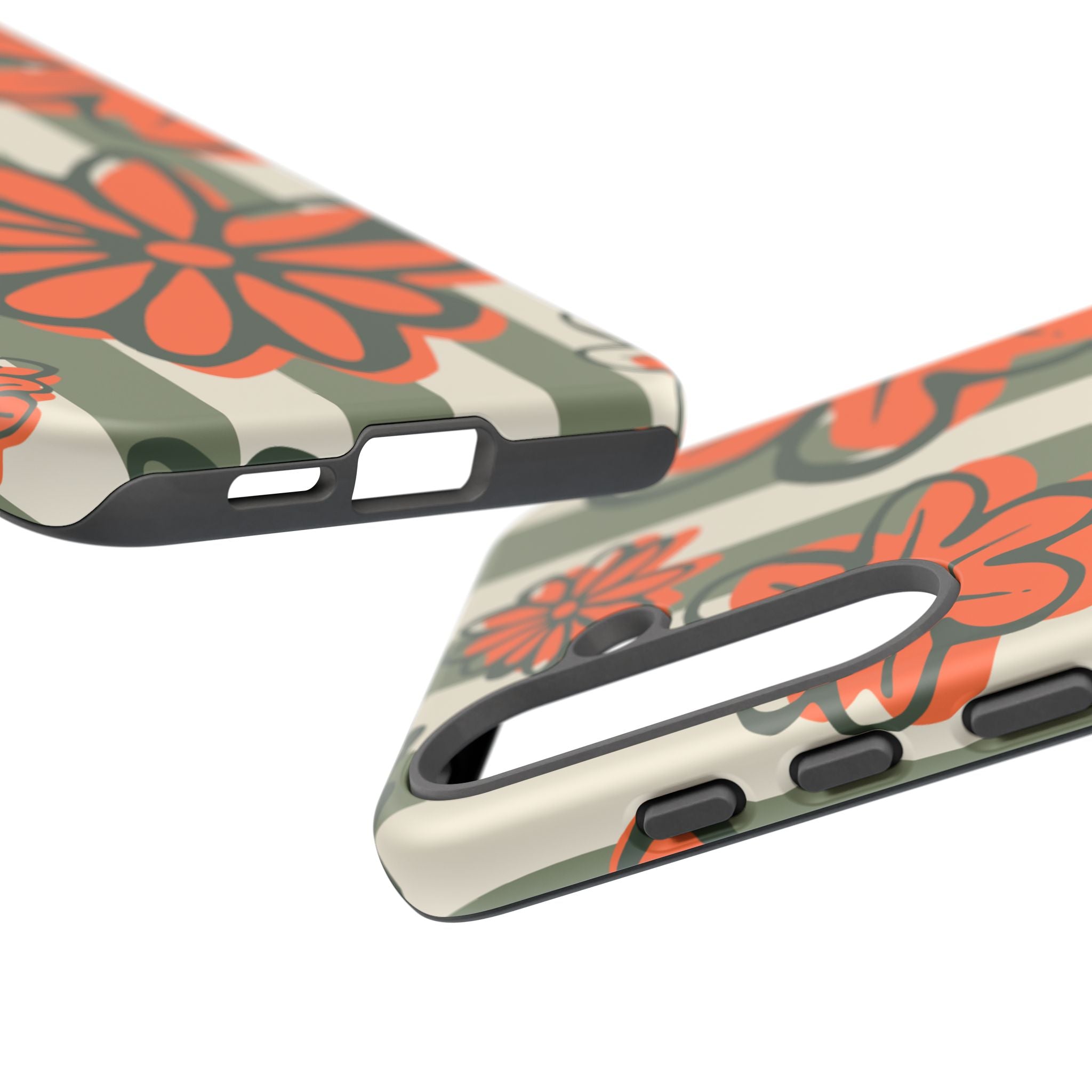 Floral Tough Phone Case - Trendy Protector for Pet Lovers, Super Cute Gift, Floral Design, Stylish Phone Cover, Unique Accessory