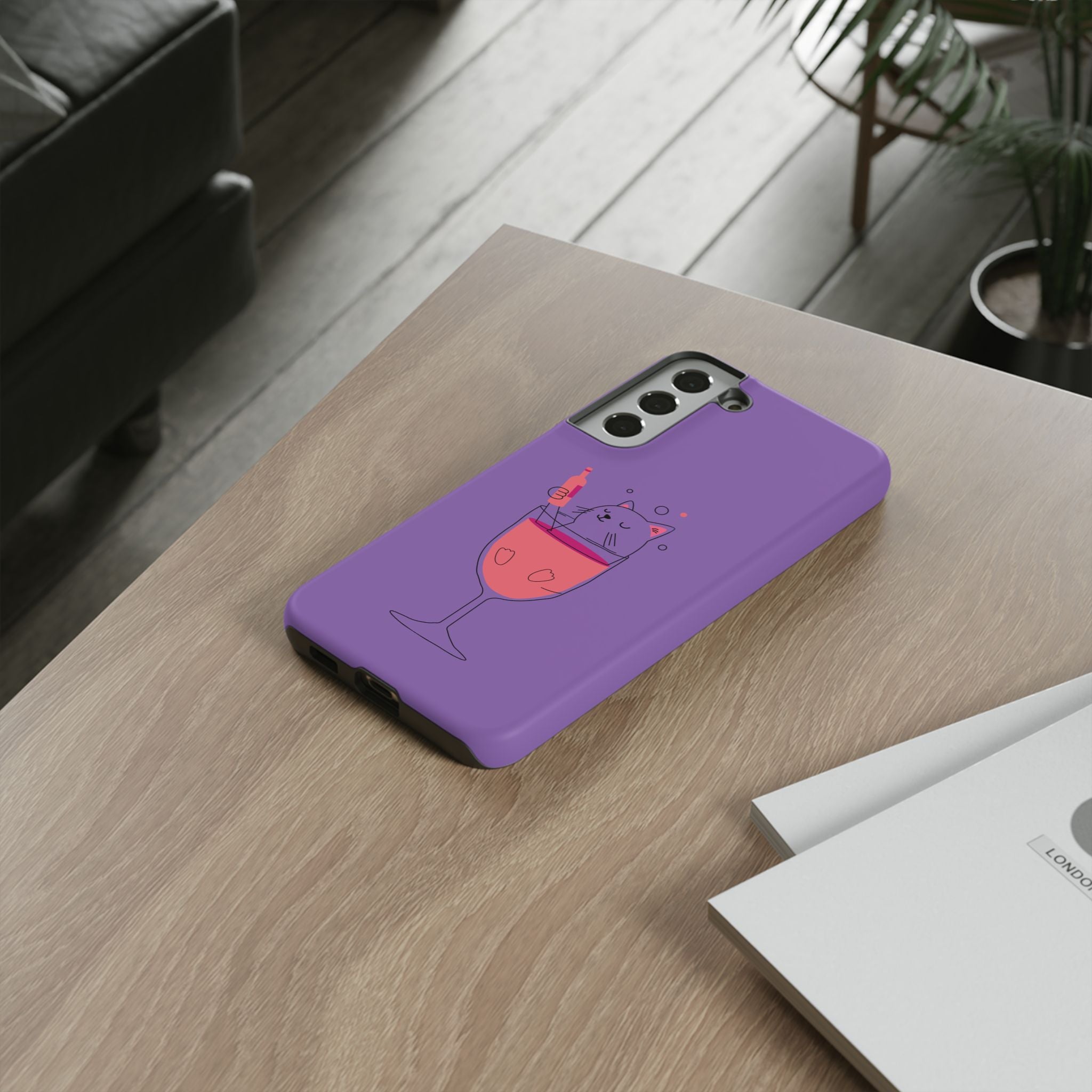 Cute Cat Phone Case, Fun Gift for Cat Lovers, Colorful Phone Cover, Pet Lover Accessory, Unique Cat Themed Case