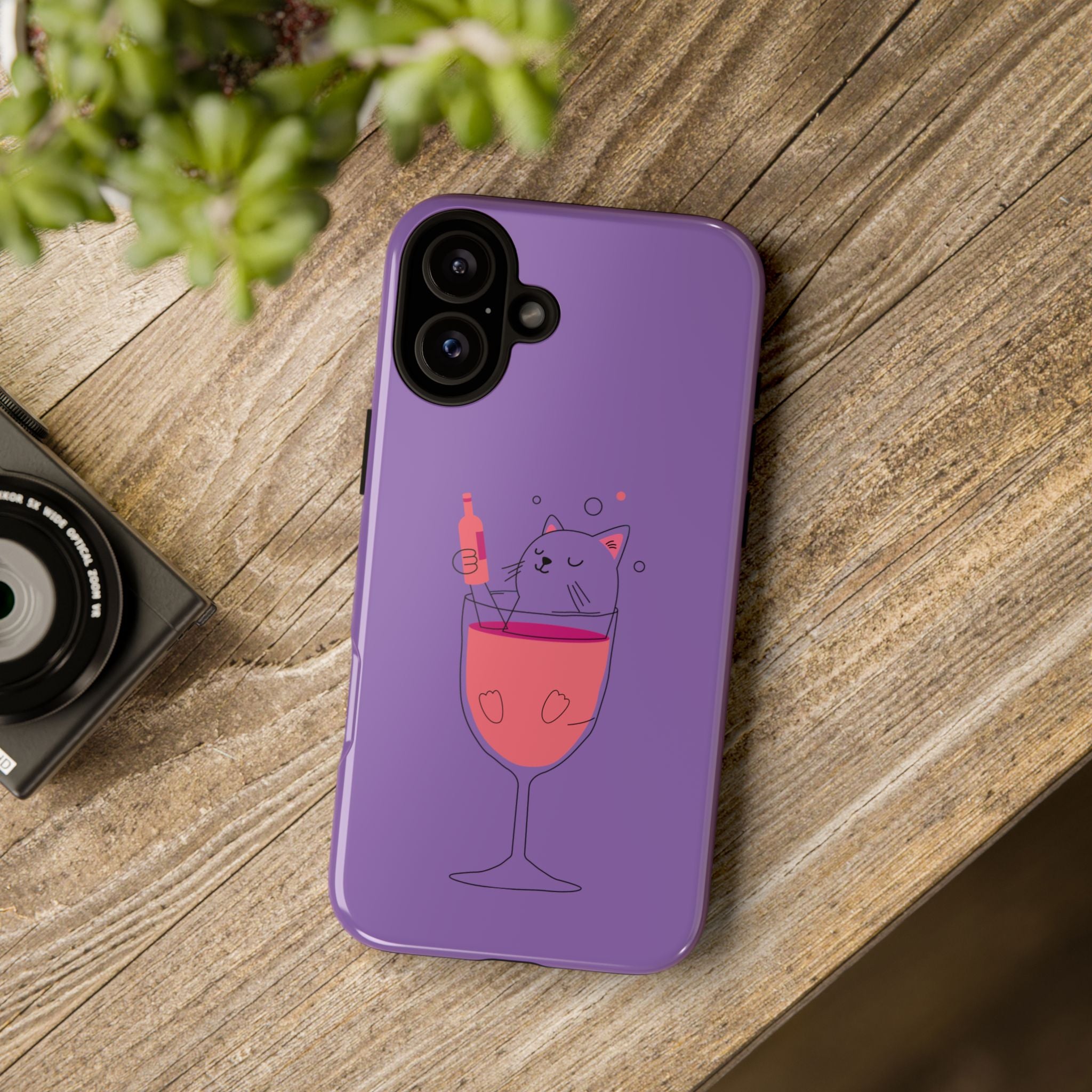 Cute Cat Phone Case, Fun Gift for Cat Lovers, Colorful Phone Cover, Pet Lover Accessory, Unique Cat Themed Case