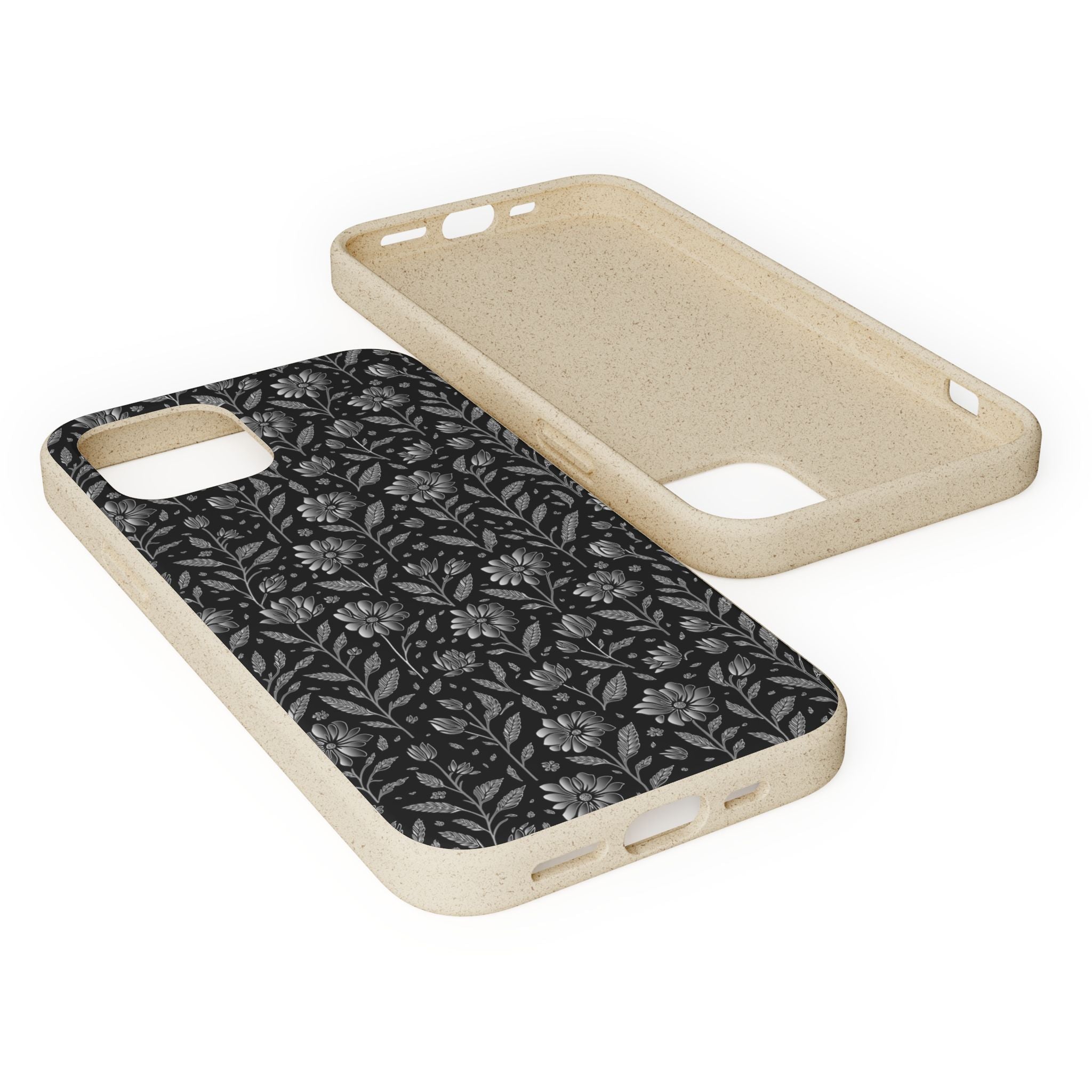 Eco-Friendly Floral Phone Case, Biodegradable iPhone Case, Sustainable Fashion Accessory, Nature Lover Gift, Eco-Conscious Phone Cover