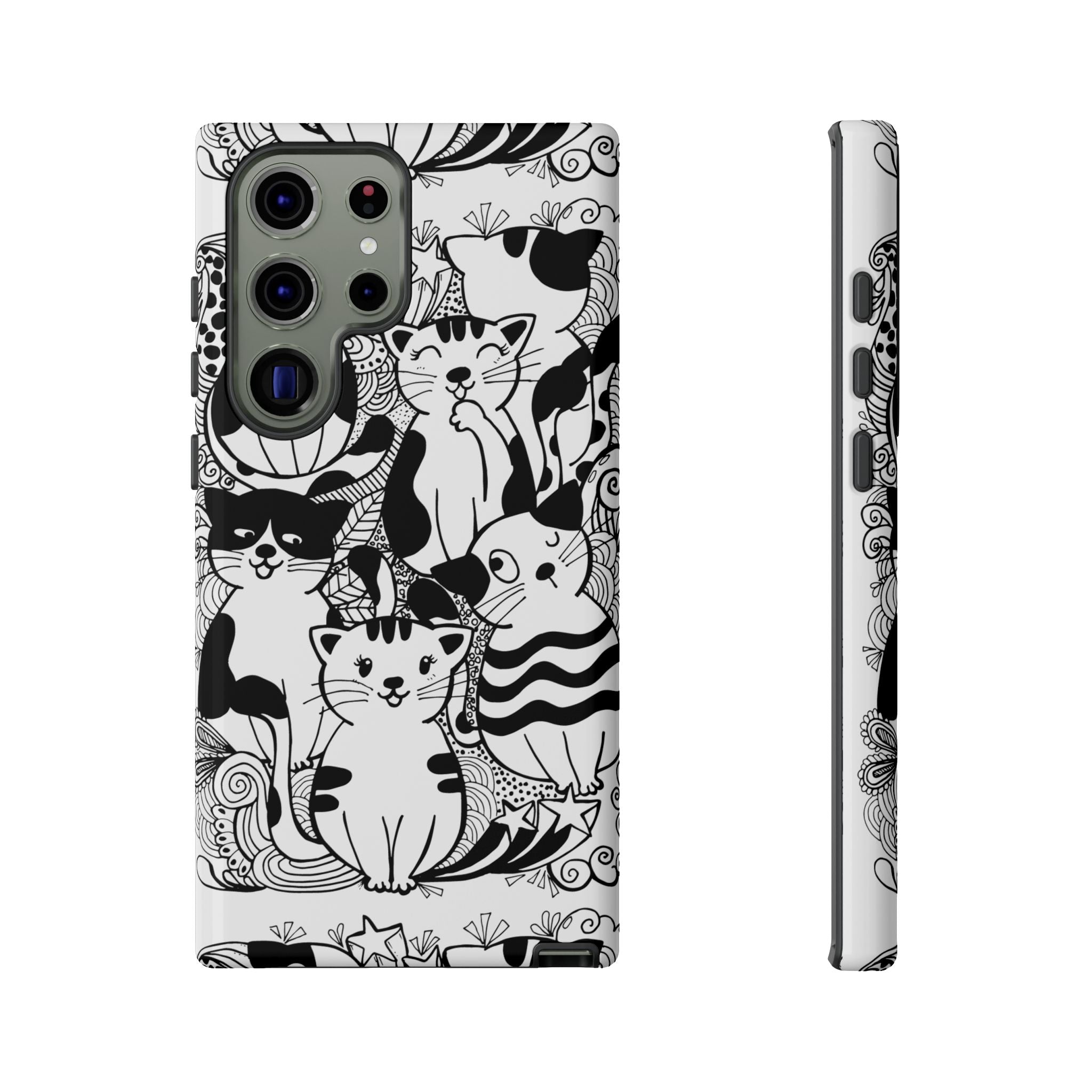 Cat-Themed Phone Case, Cute Cat Art, Pet Lover Gift, Birthday Present, Unique Cat Decor, Fun Tech Accessories, Animal Lover Case