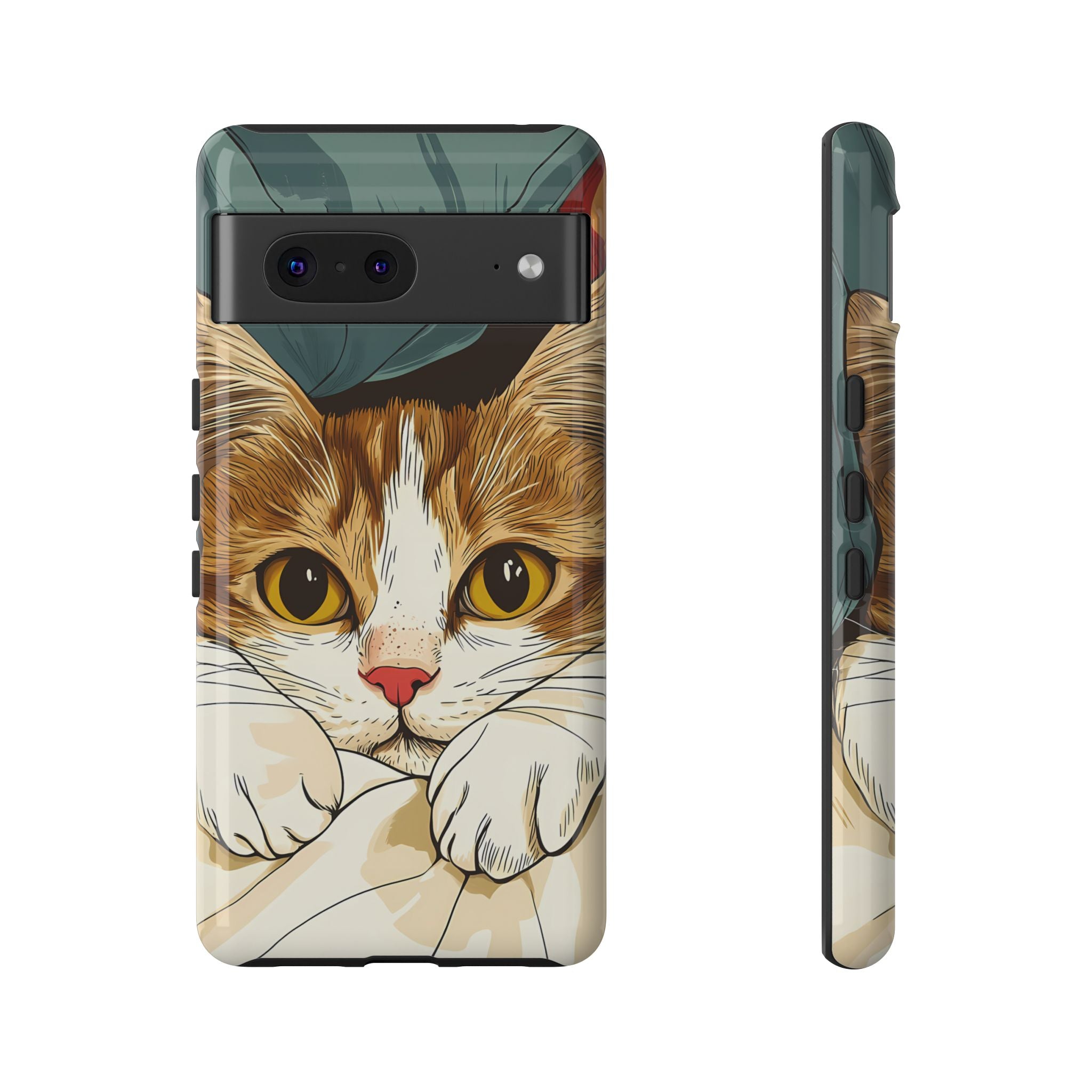 Cute Cat Phone Case - Ideal for Cat Lovers, Pet Owners, Birthday Gifts, Smartphone Accessories, Funny Pet Humor