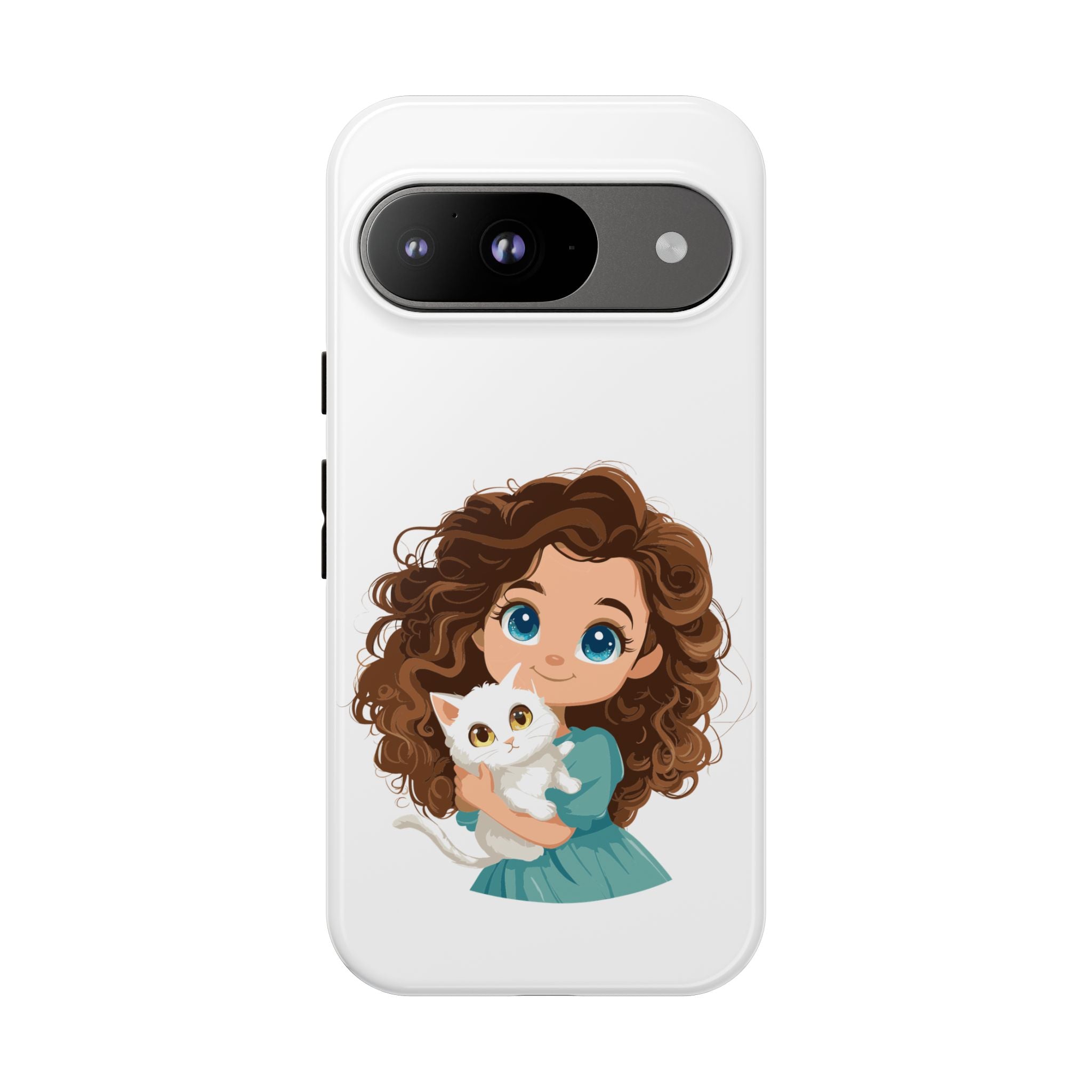 Cute Cat Lover Phone Case, Tough Phone Cover, Pet Lover Gift, Personalized Gift, Kids Phone Case, Animal Lover Accessories